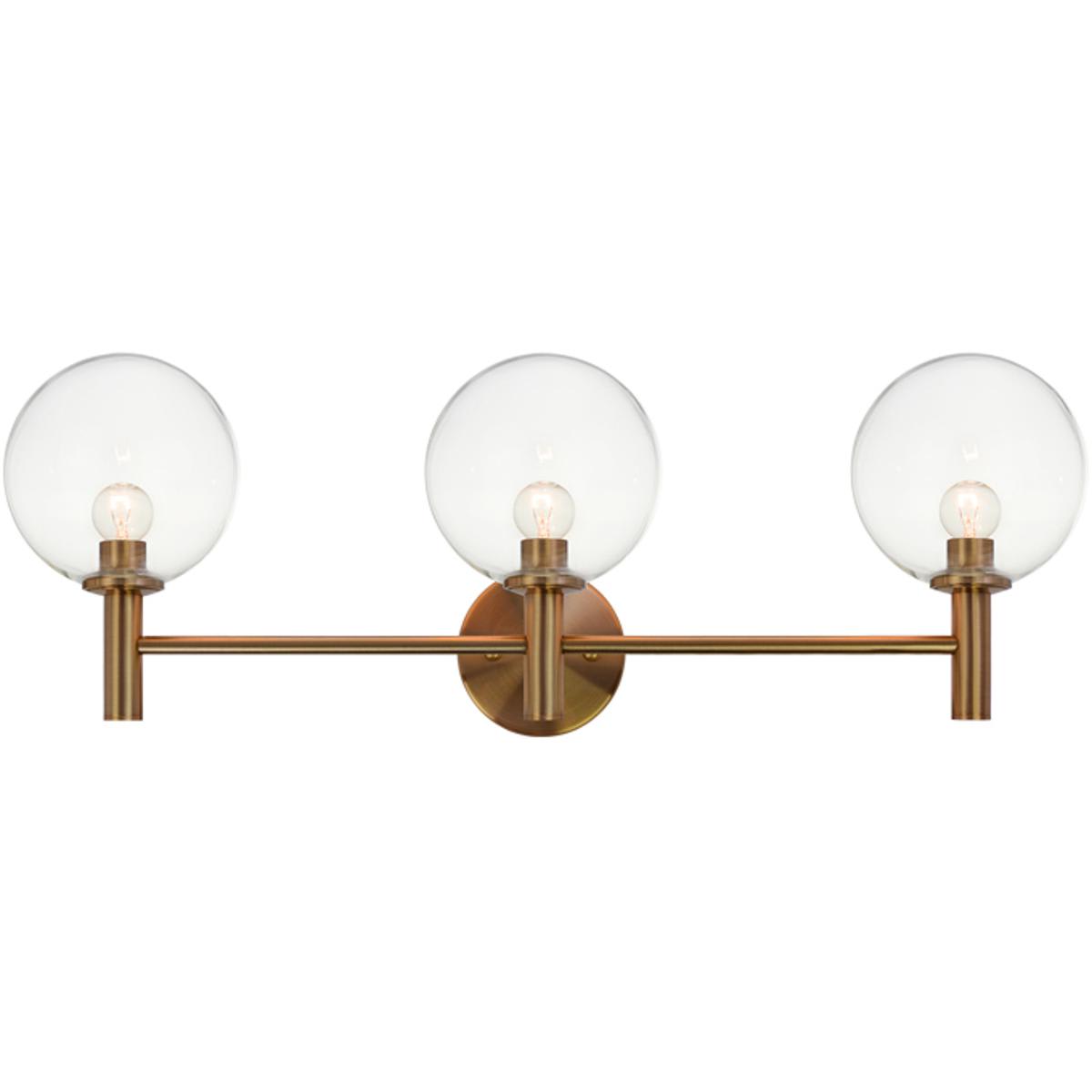 Matteo  Lighting S06003AGCL Cosmo Wall Sconce Aged Gold Brass