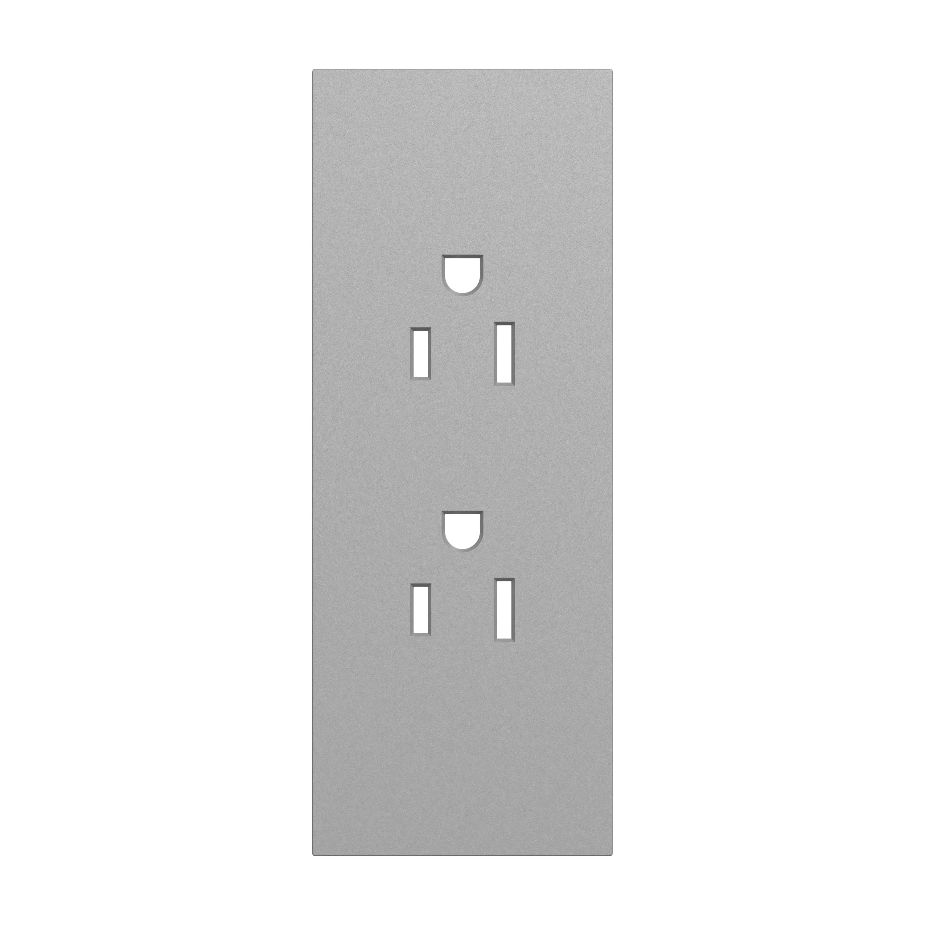 Square D SQWVM44101BN XD Series 1-Gang Standard Size Brushed Nickel Polycarbonate Indoor Screwless Cover Wall Plate