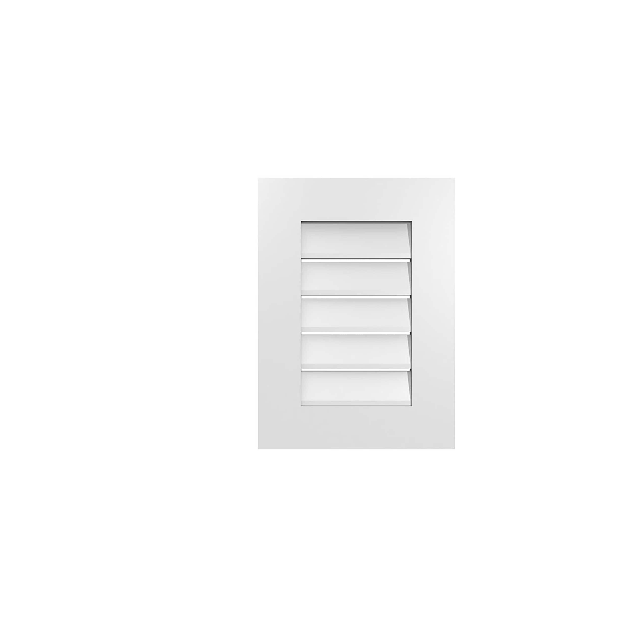 Ekena Millwork GVPVE16X2201SF 16-Inches x 22-Inches Off-white Rectangle PVC Gable Louver Vent