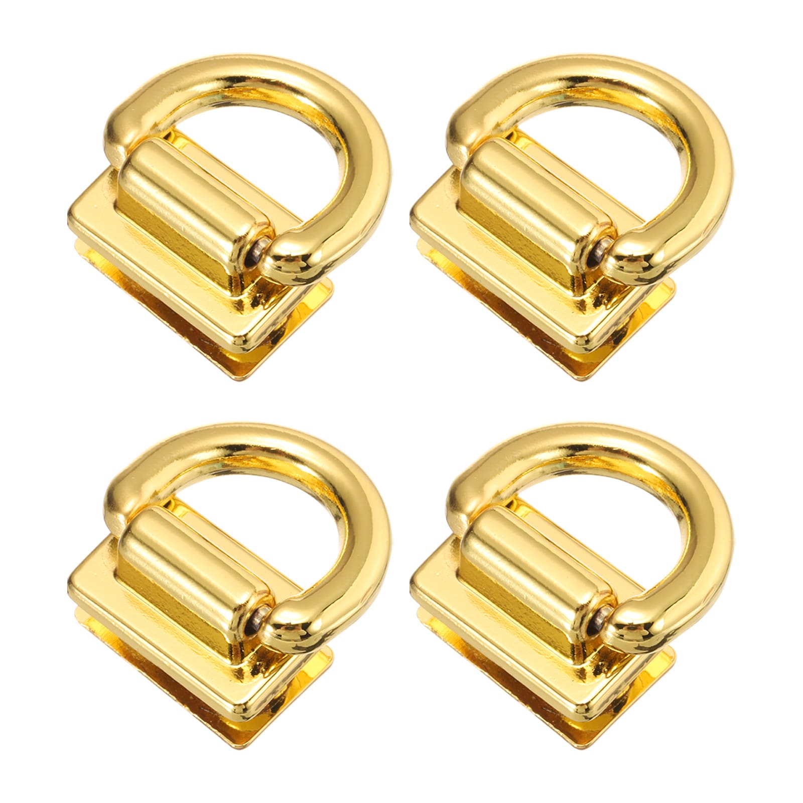 PATIKIL Bag Side Clip Buckle 4pcs Metal Purse Suspension Clasp Suspending Handbag Chain Strap Connector with D Ring Purse Strap Hardware for Bag Making DIY Crossbody Backpack Craft Gold