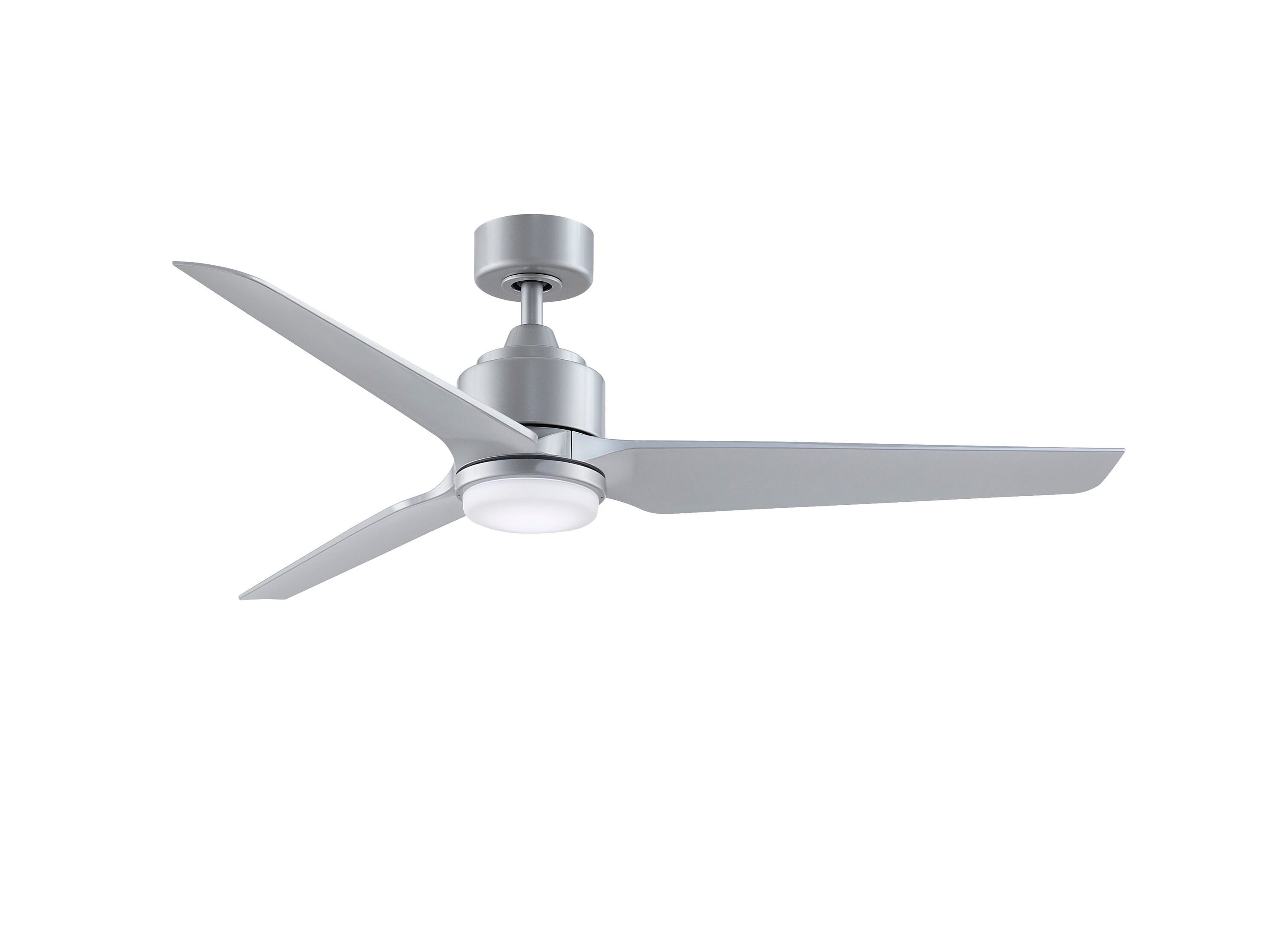 Fanimation FPD8514SLW-56SLW-LK TriAire Custom 56-in Color-Changing Integrated LED Outdoor Smart Silver with Silver Blades Propeller Ceiling Fan With Light - Remote Included ( 3 -Blade )