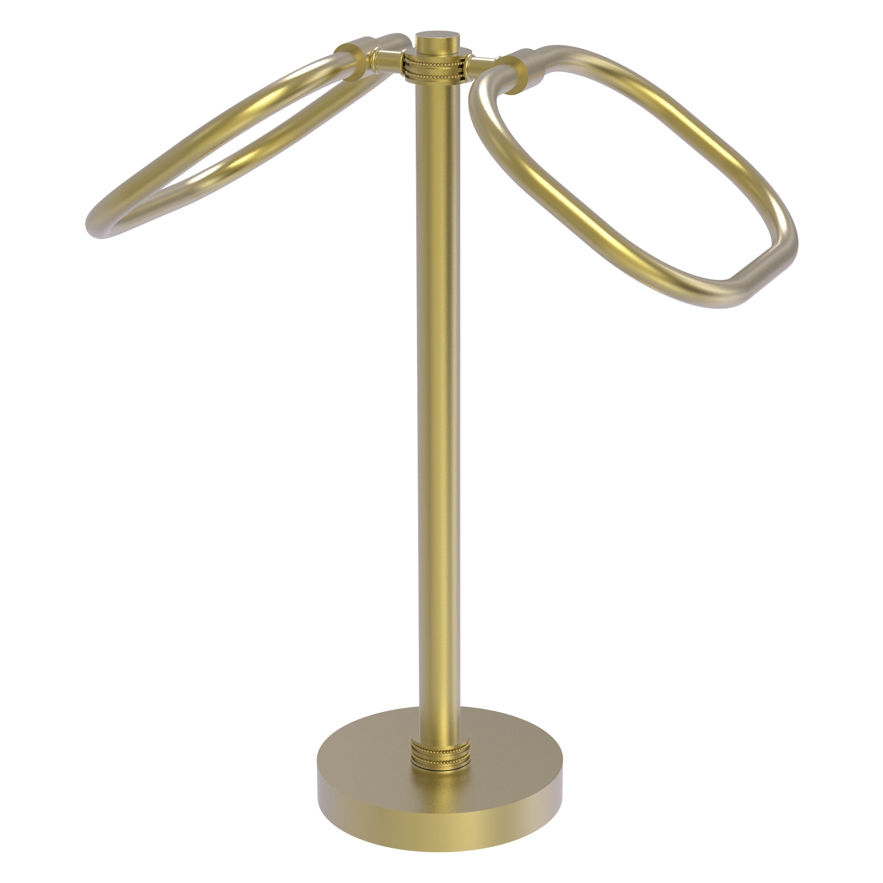 Allied Brass TB-20D-SBR Satin Brass Freestanding countertop Double Towel Ring