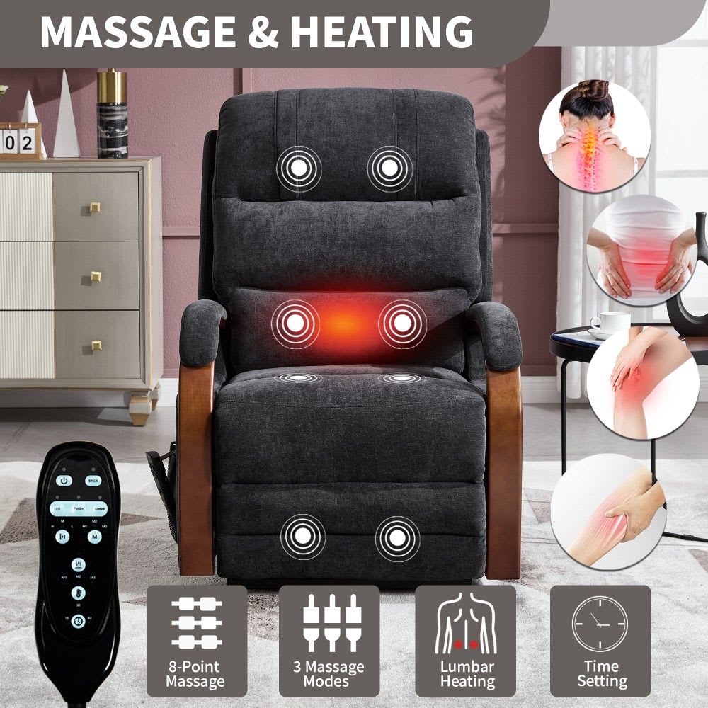 Coolbibila LEVI-RECLINER-BLACK chairs - View #2