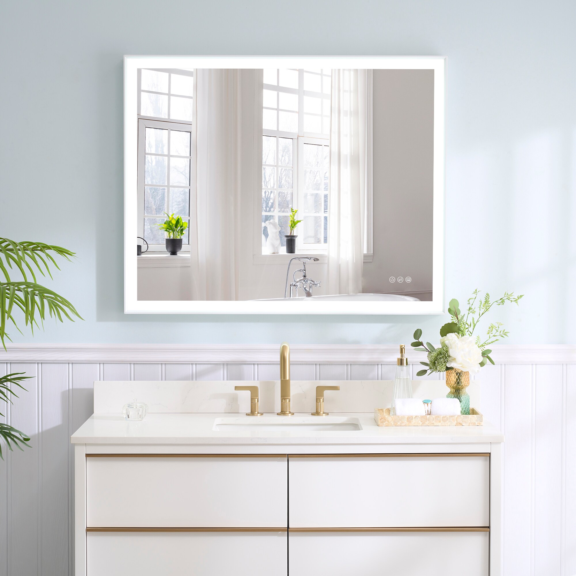 WELLFOR M1FM4032WT Framed-Bath-Mirrors - View #2