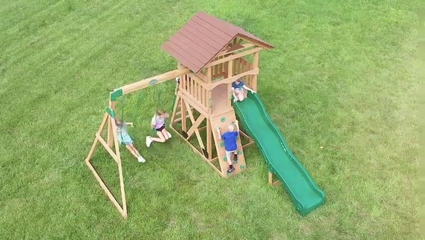 ☆滝☆ バッジョ リペイント品 ブレシア ２体セット Backyard Discovery Lightning Ridge Residential Wood Playset in the