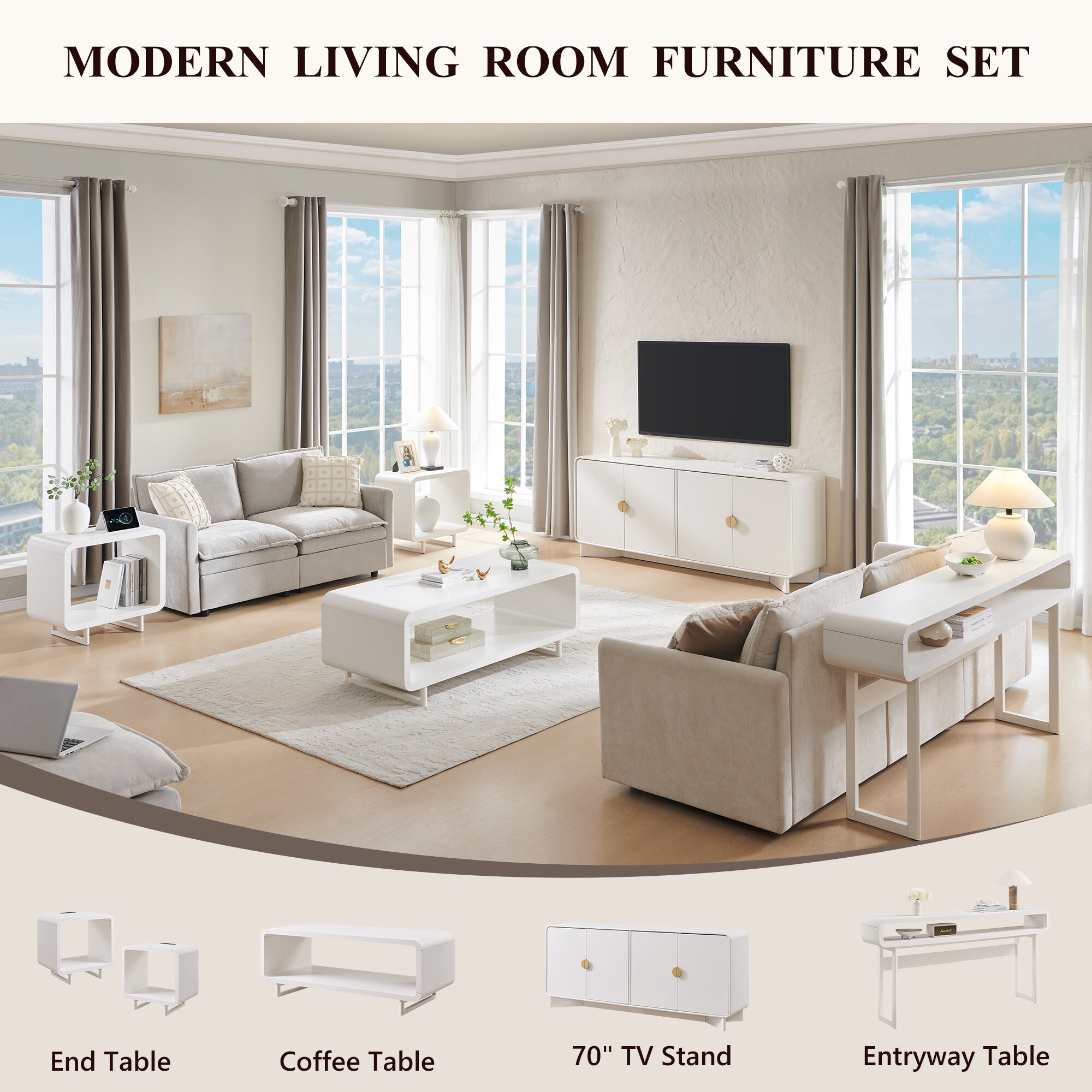 DecorUHome GHJ5011-WH-PRO Coffee-Tables - View #4