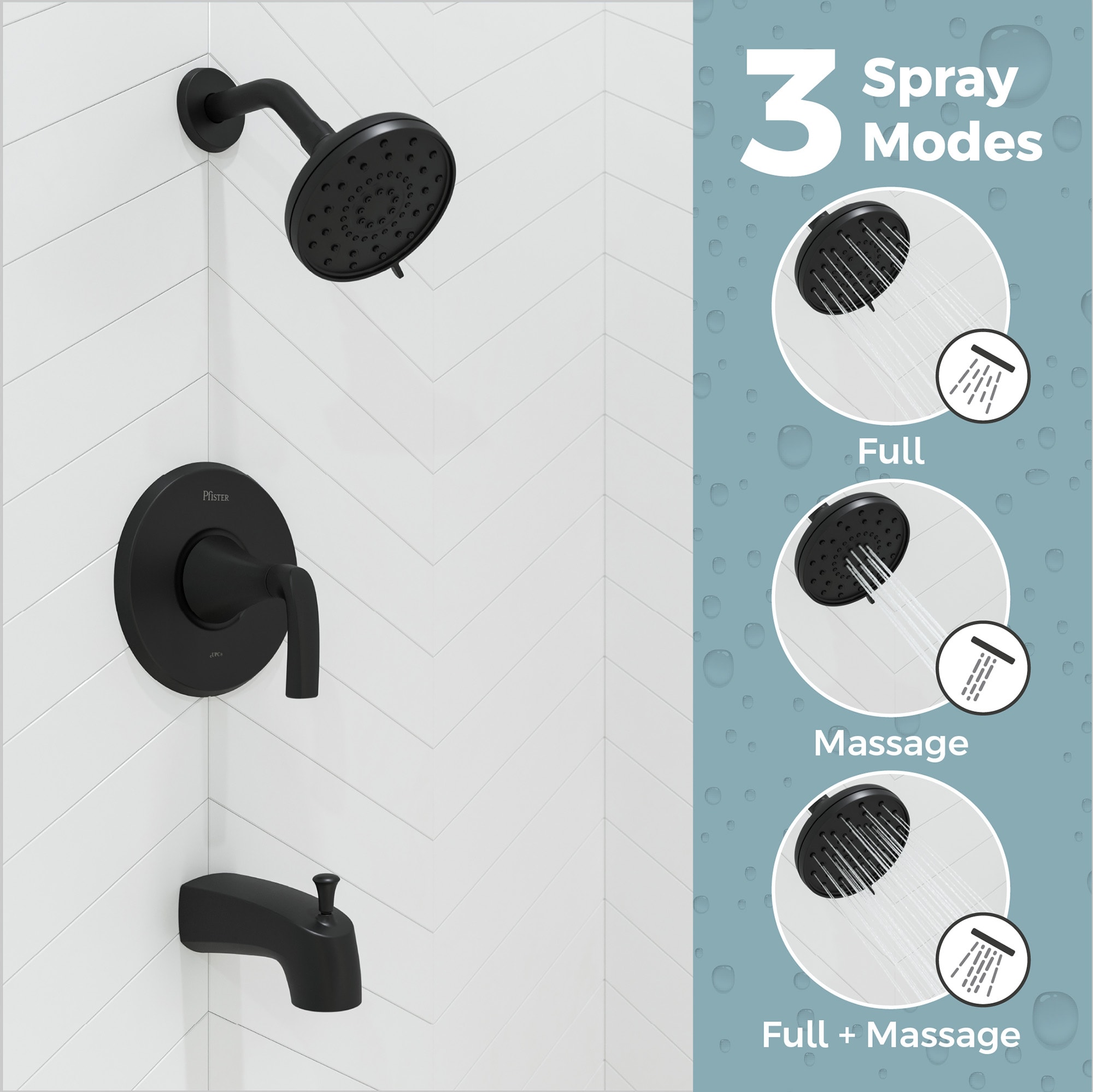 Pfister 8P8-WS2-RCHSB Tub-Shower-Faucets - View #2