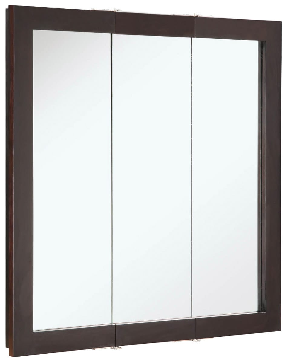 Triple mirror bathroom cabinet