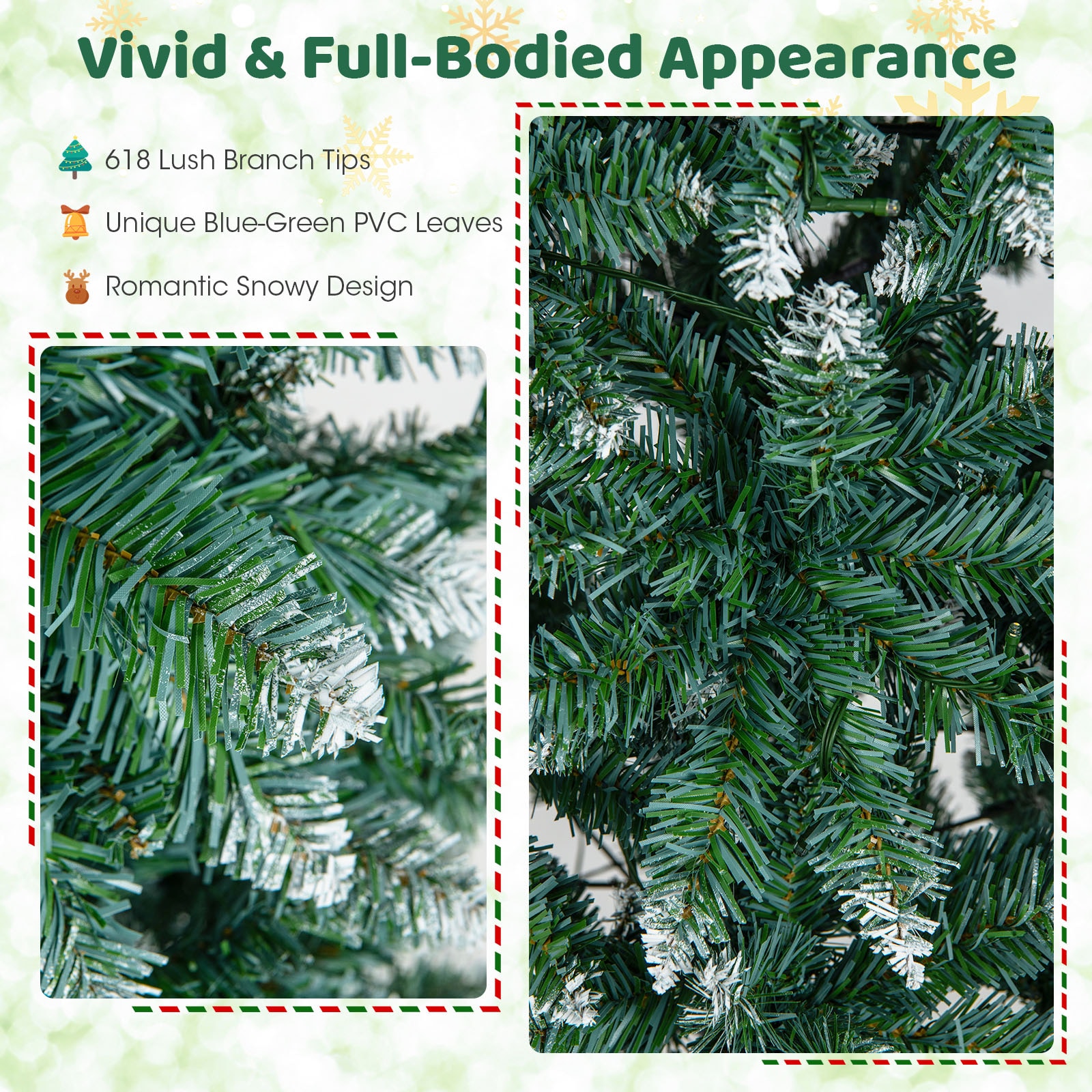 WELLFOR CM-HGY-23544US Artificial-Christmas-Trees - View #5