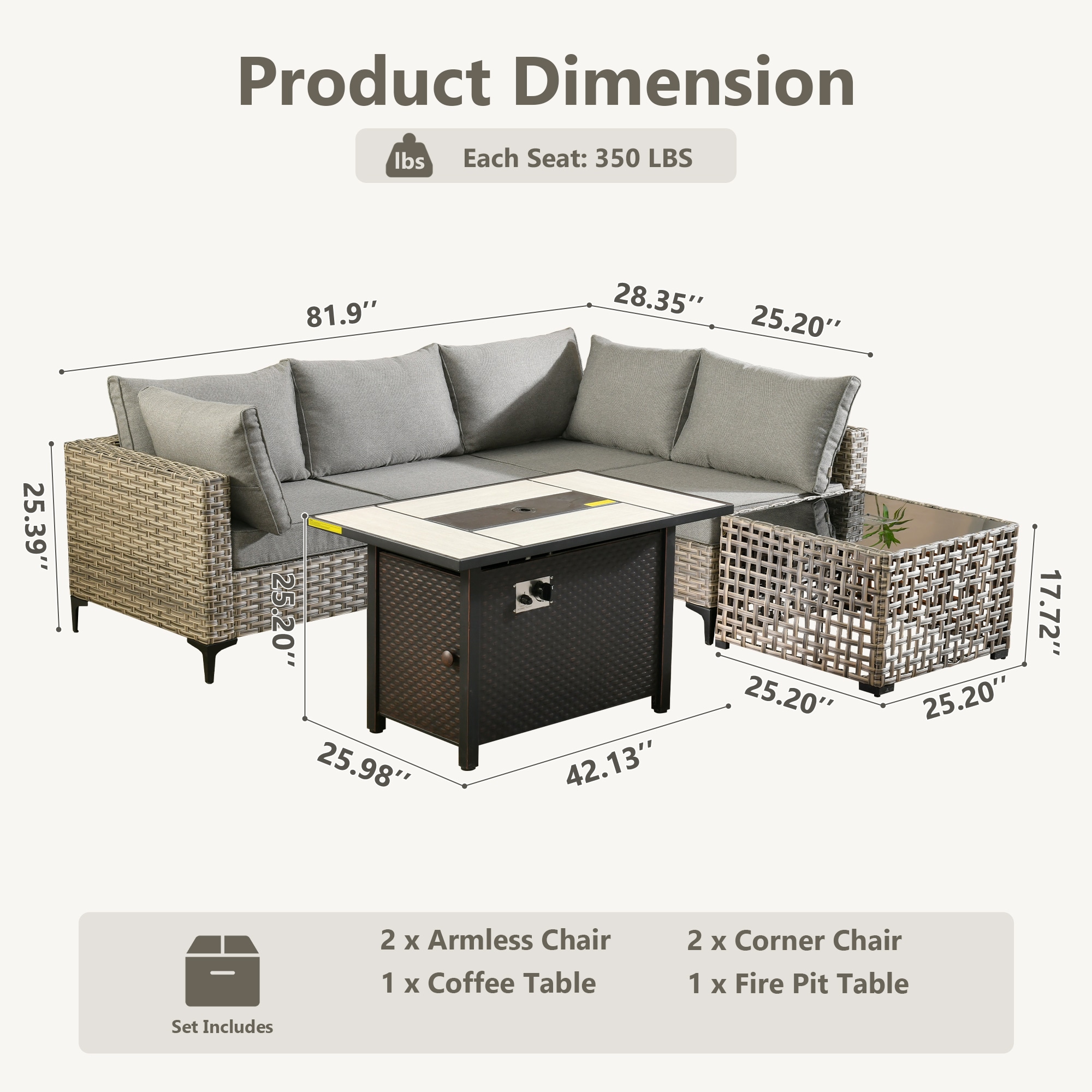 Pouuin CFPSKT205 Patio-Sofas-Daybeds - View #2