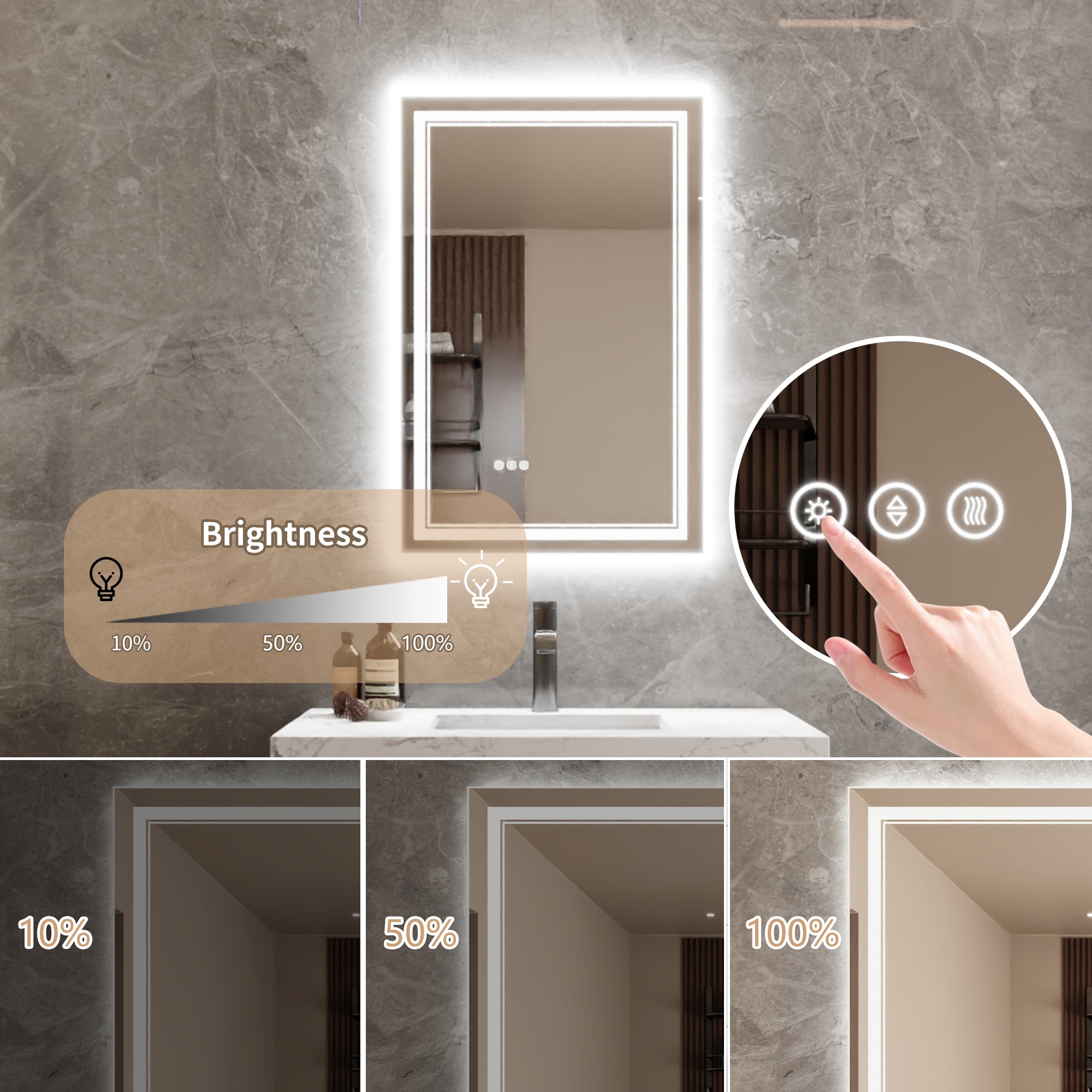 Bayfeve BFXB-3S2436-MIR Framed-Bath-Mirrors - View #9