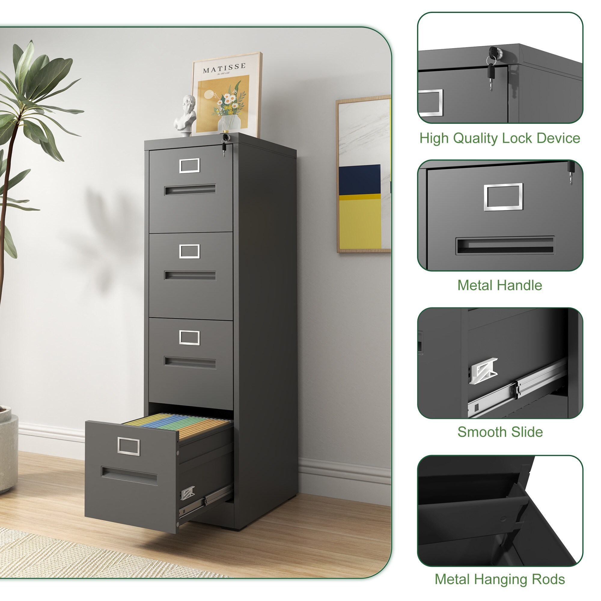 Kahomvis O4-QPMAKE-13 Storage-Cabinets - View #4