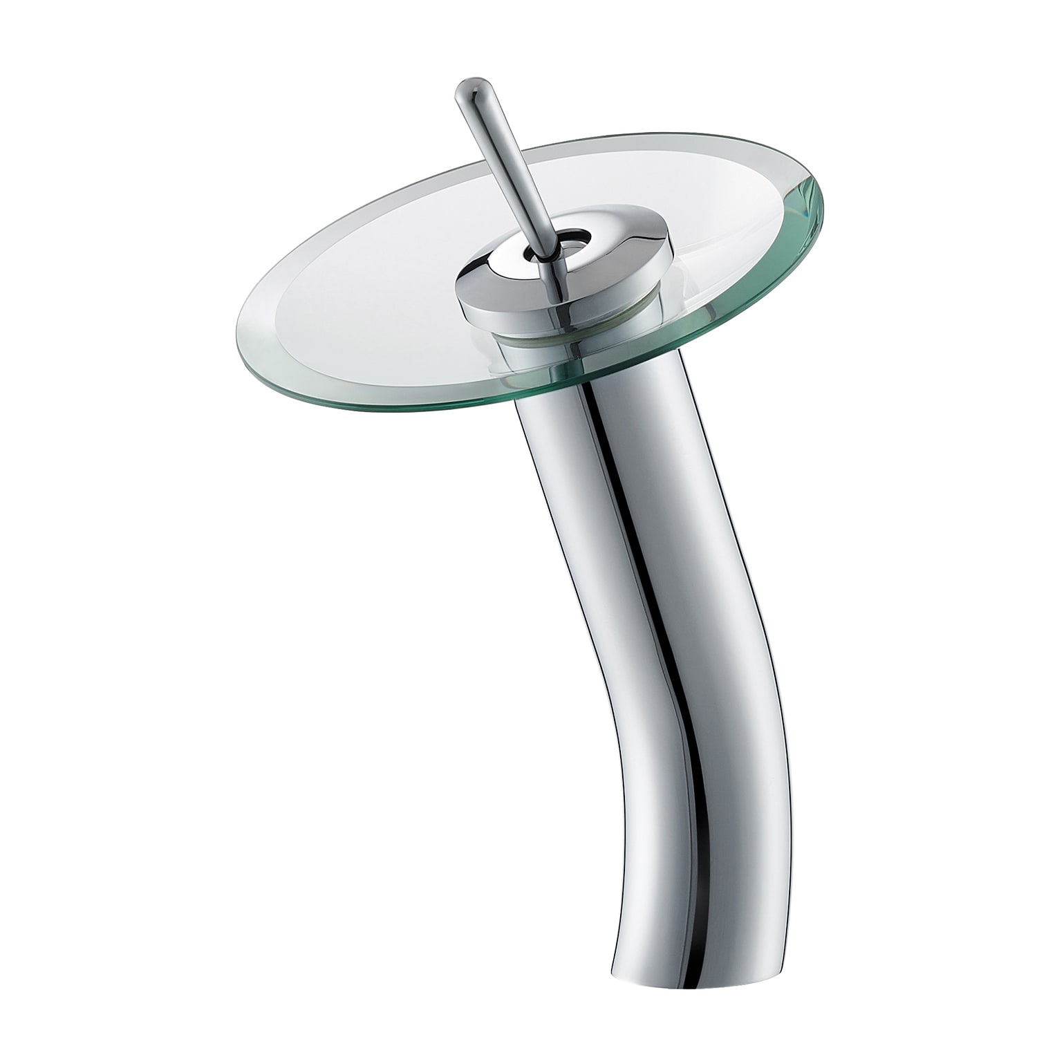 Polished Chrome Waterfall Single-Hole Bathroom Faucet