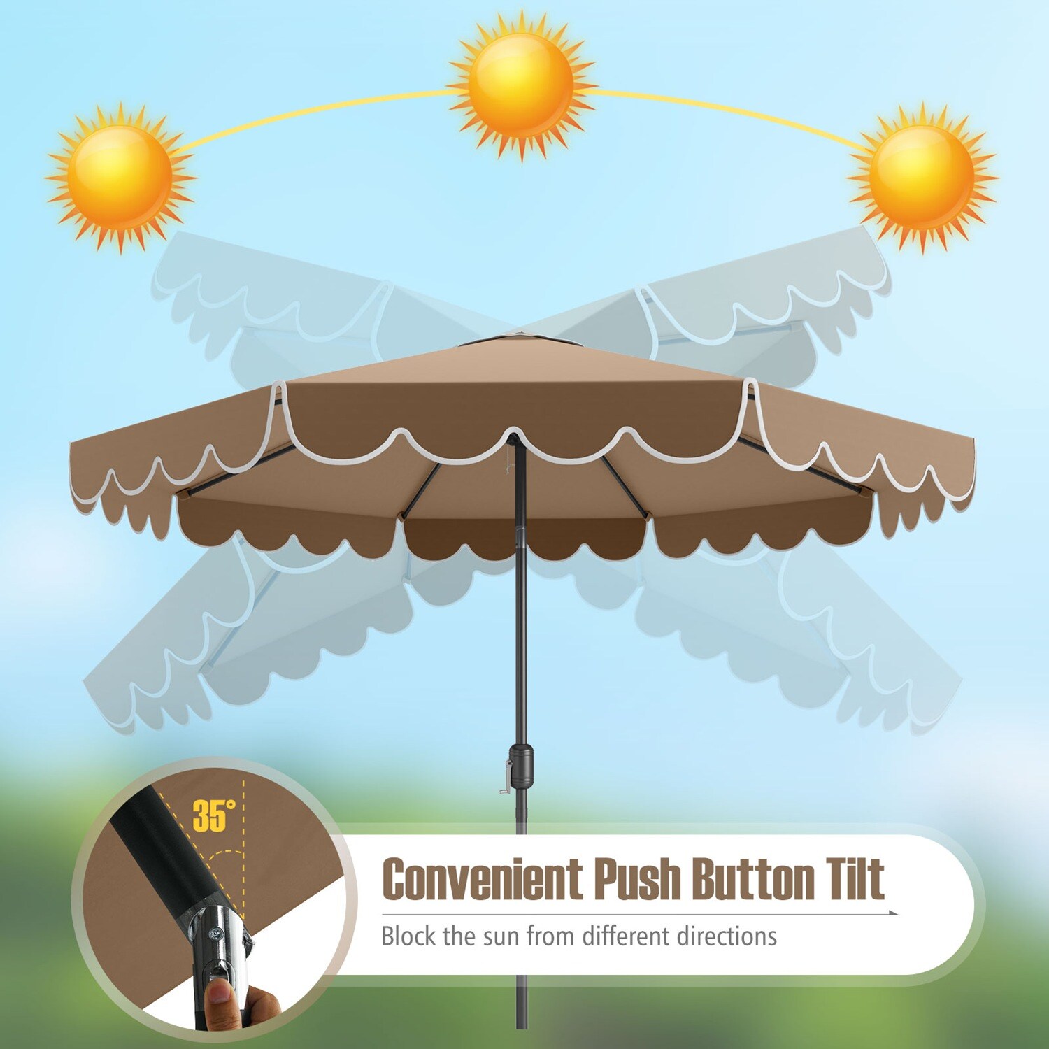 Costway HCST07534 Umbrellas-2 - View #8