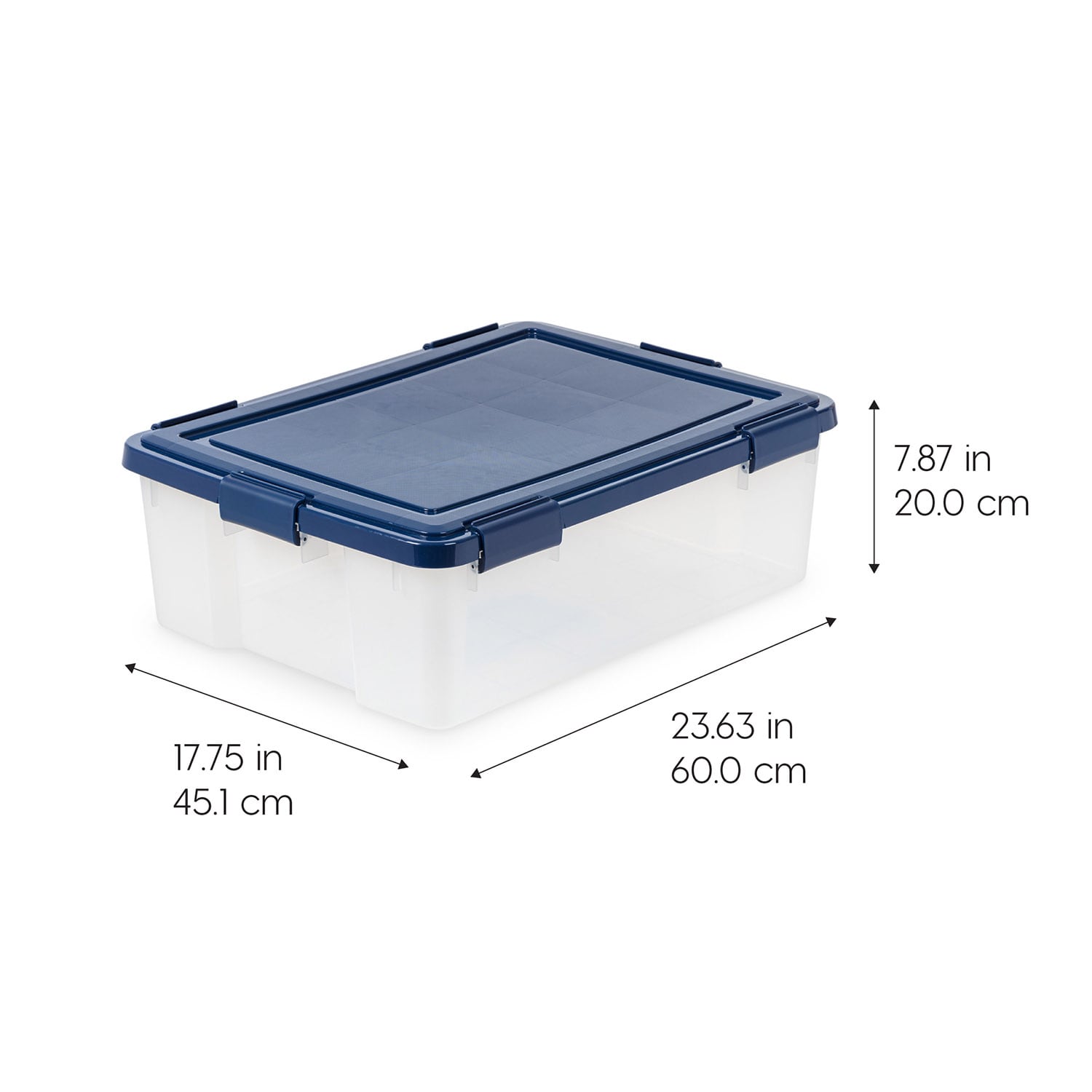 Project Source X-large 17.5-Gallons (70-Quart) Clear Underbed Tote with  Standard Snap Lid in the Plastic Storage Containers department at