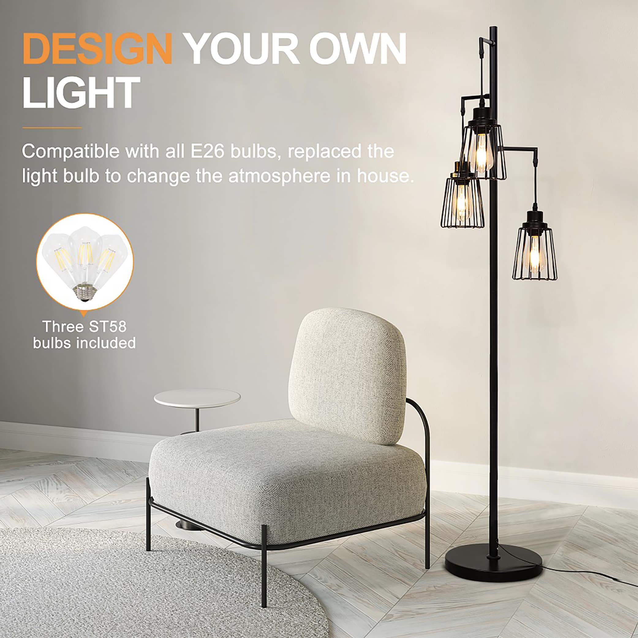 Netin NT-LDD-01BK floorlamps - View #7