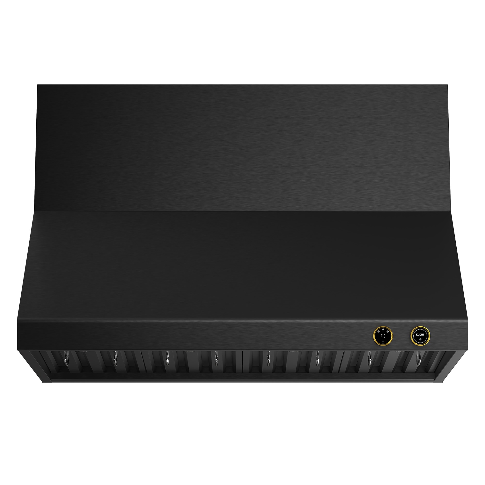 Kucht KRHG480-GL-C 48 inch Ducted 1200-CFM Titanium Stainless Steel with Gold Accents Wall-Mounted Range Hood