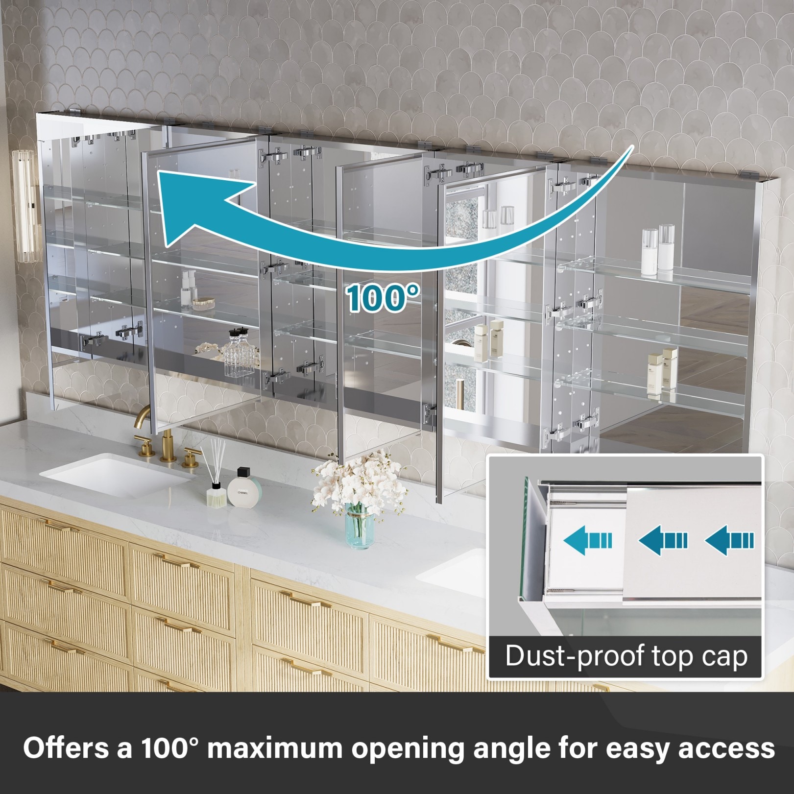 WELLFOR JRA24R16R24L16L24L32 Bathroom-Medicine-Cabinets - View #5