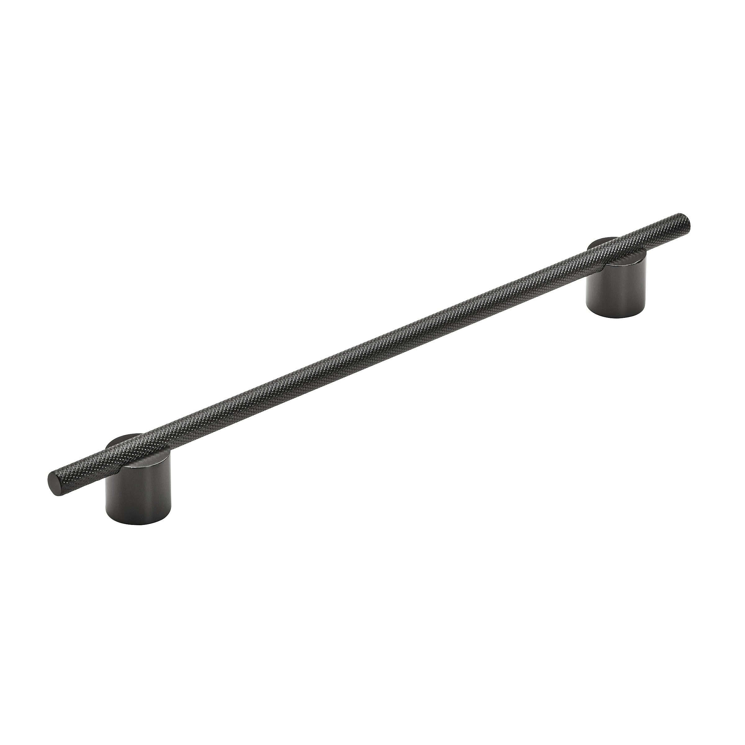 Amerock BP7414256MBMB Transcendent 10-1/16-in , 256mm Center to Center Matte Black Cylindrical Bar Drawer Pulls