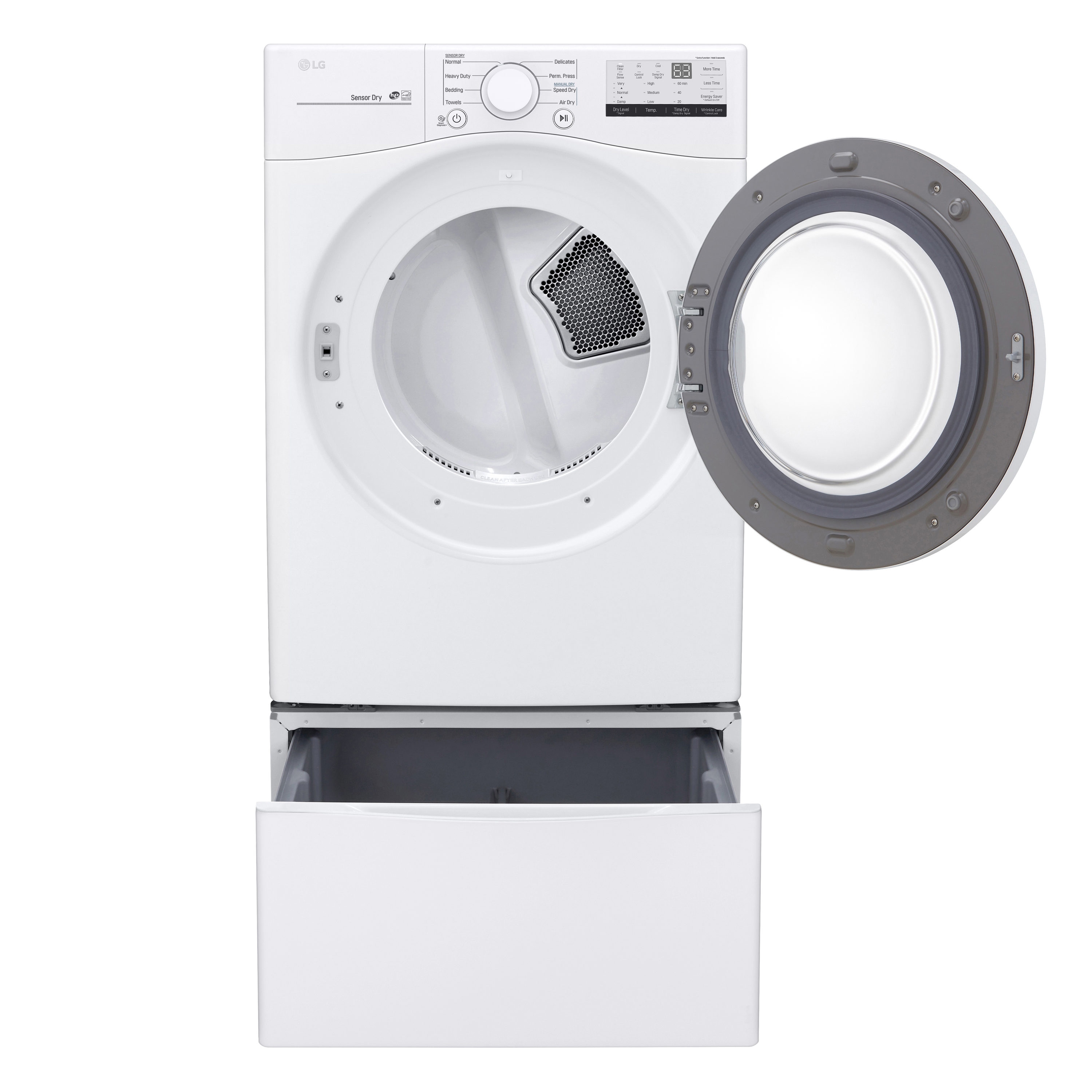 LG 7.4-cu ft Stackable Electric Dryer (White) ENERGY STAR in the ...