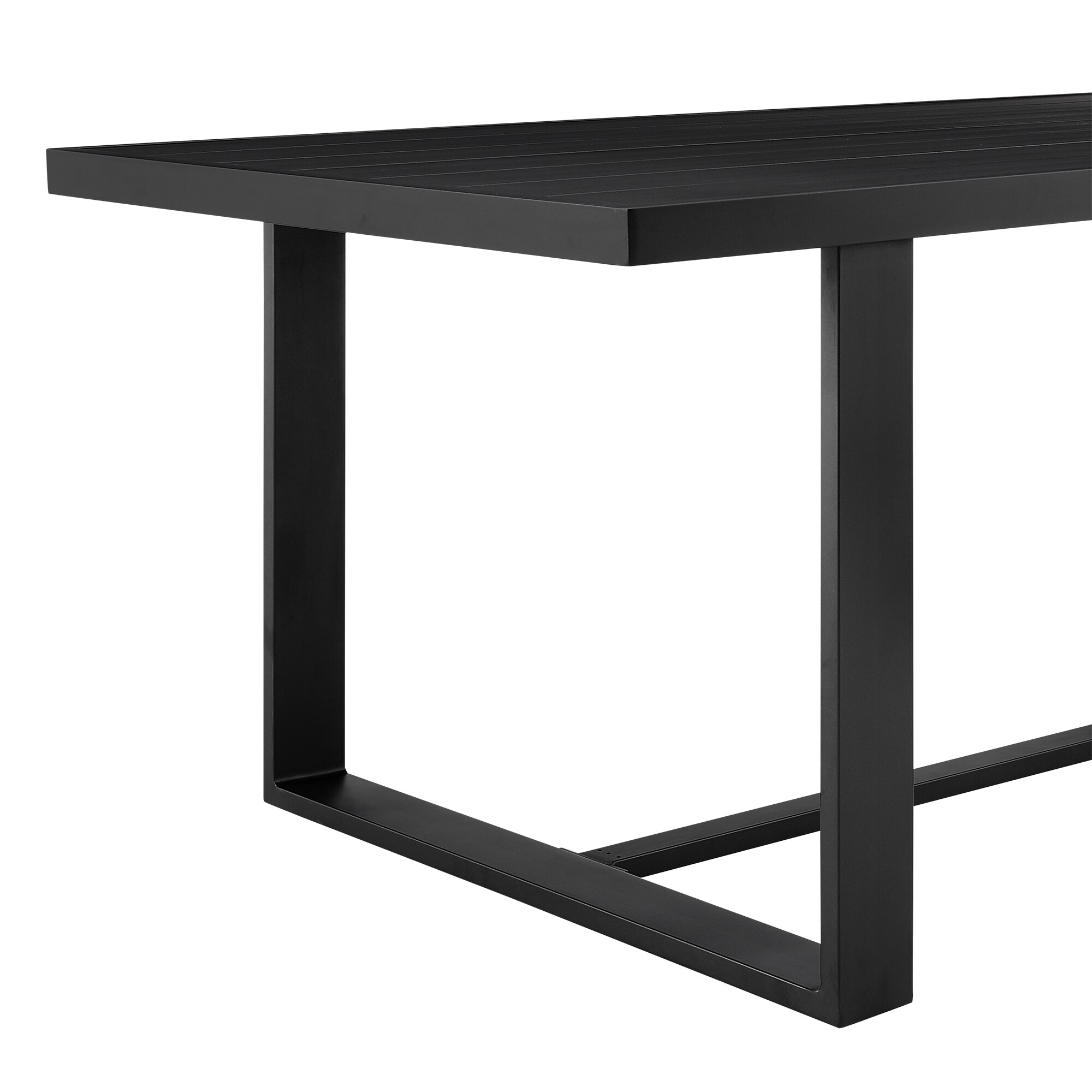 Alegria Black Aluminum Rectangular Outdoor Dining Table