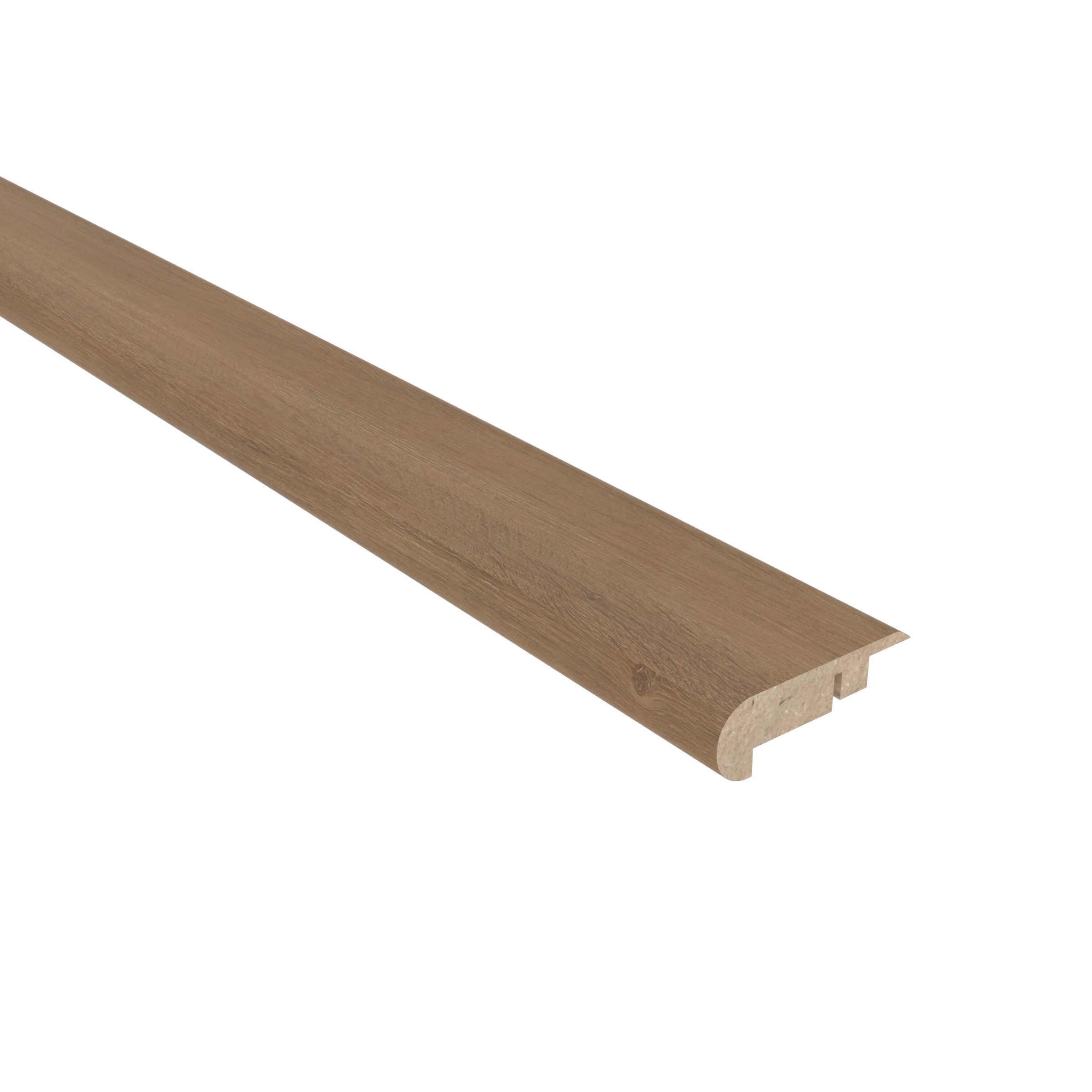 CALI 7703001215 Aqua Tough Natural Surfwood 1-in T x 2-3/4-in W x 72.83-in L Prefinished Mixed species MDF Bullnose Floor Moulding Trim