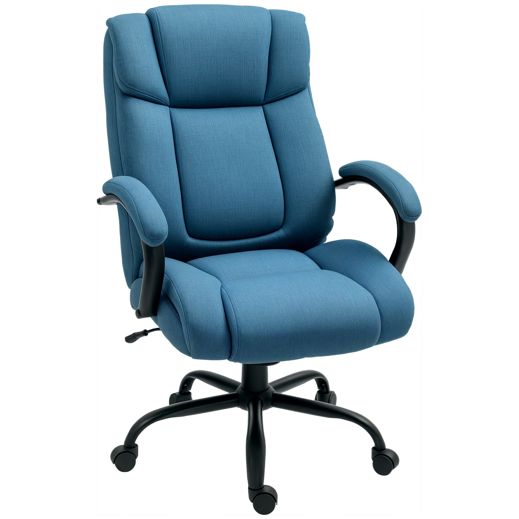 Vinsetto 921-471V00BU Big and Tall Executive Office Chair 485lbs with Wide Seat High Back Computer Desk Chair with Tilt Adjustable Height Blue