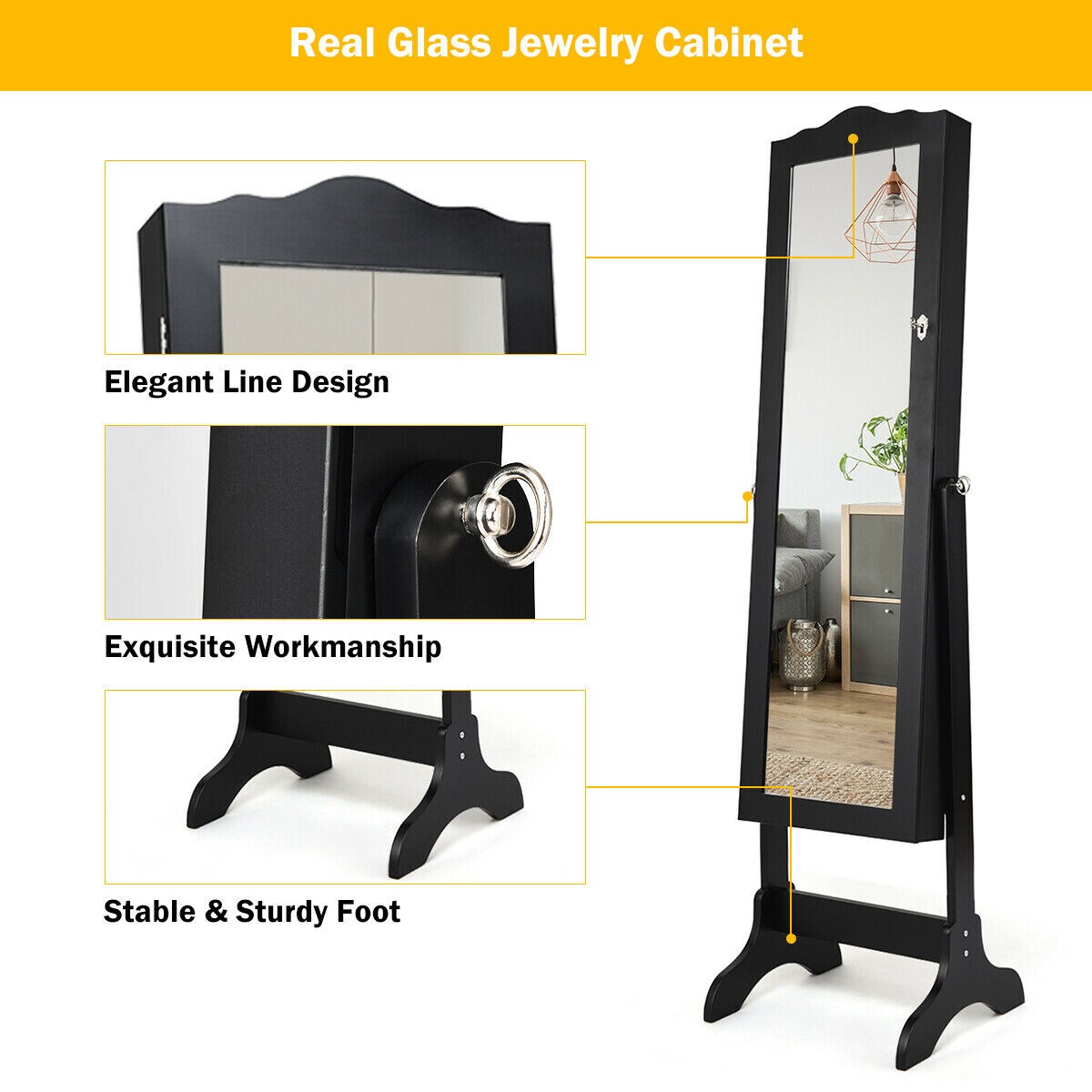 Slickblue D-CO-JV10088BK Jewelry-Armoires - View #7