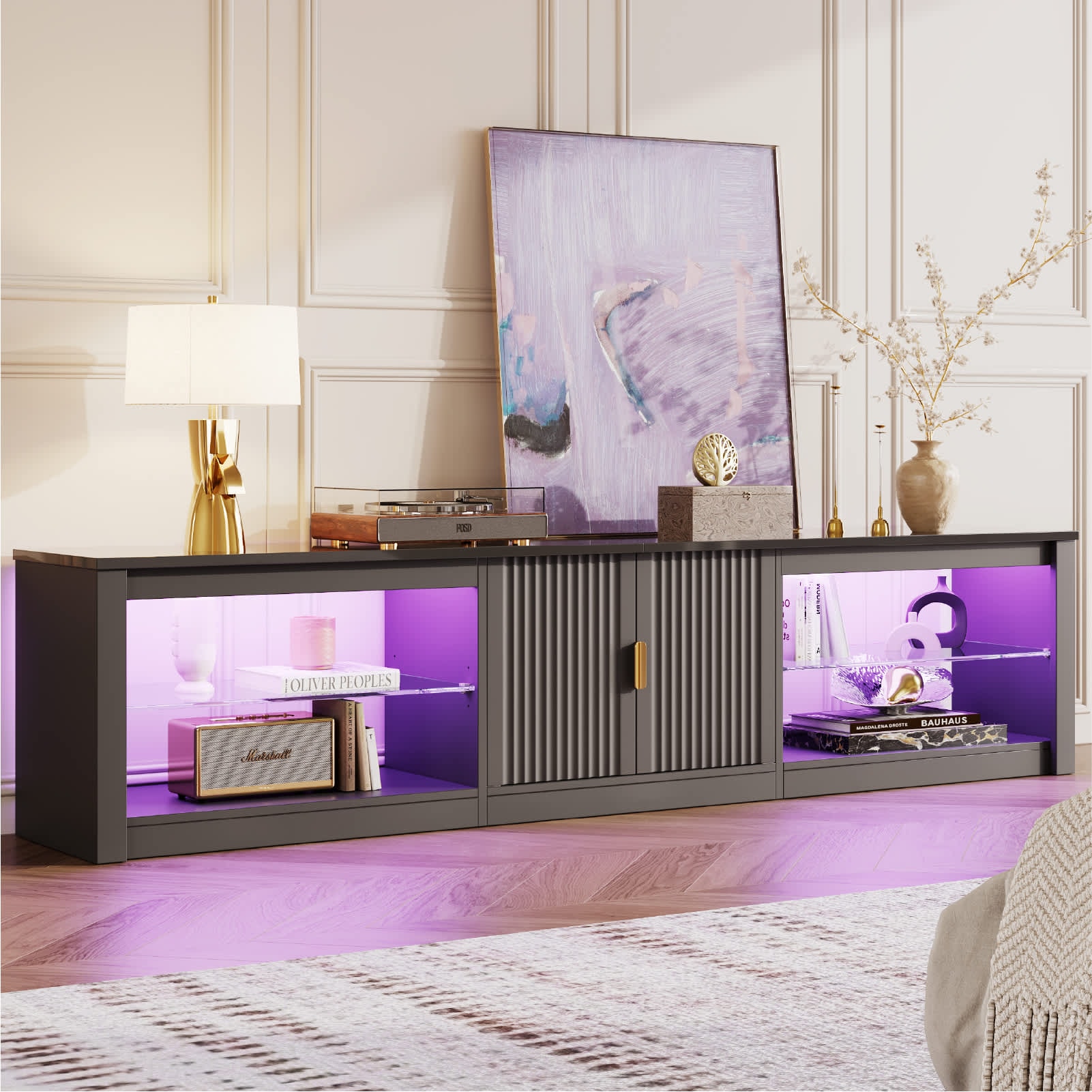 Bestier LOW-L101820C-YBLK Tv-Stands - View #4