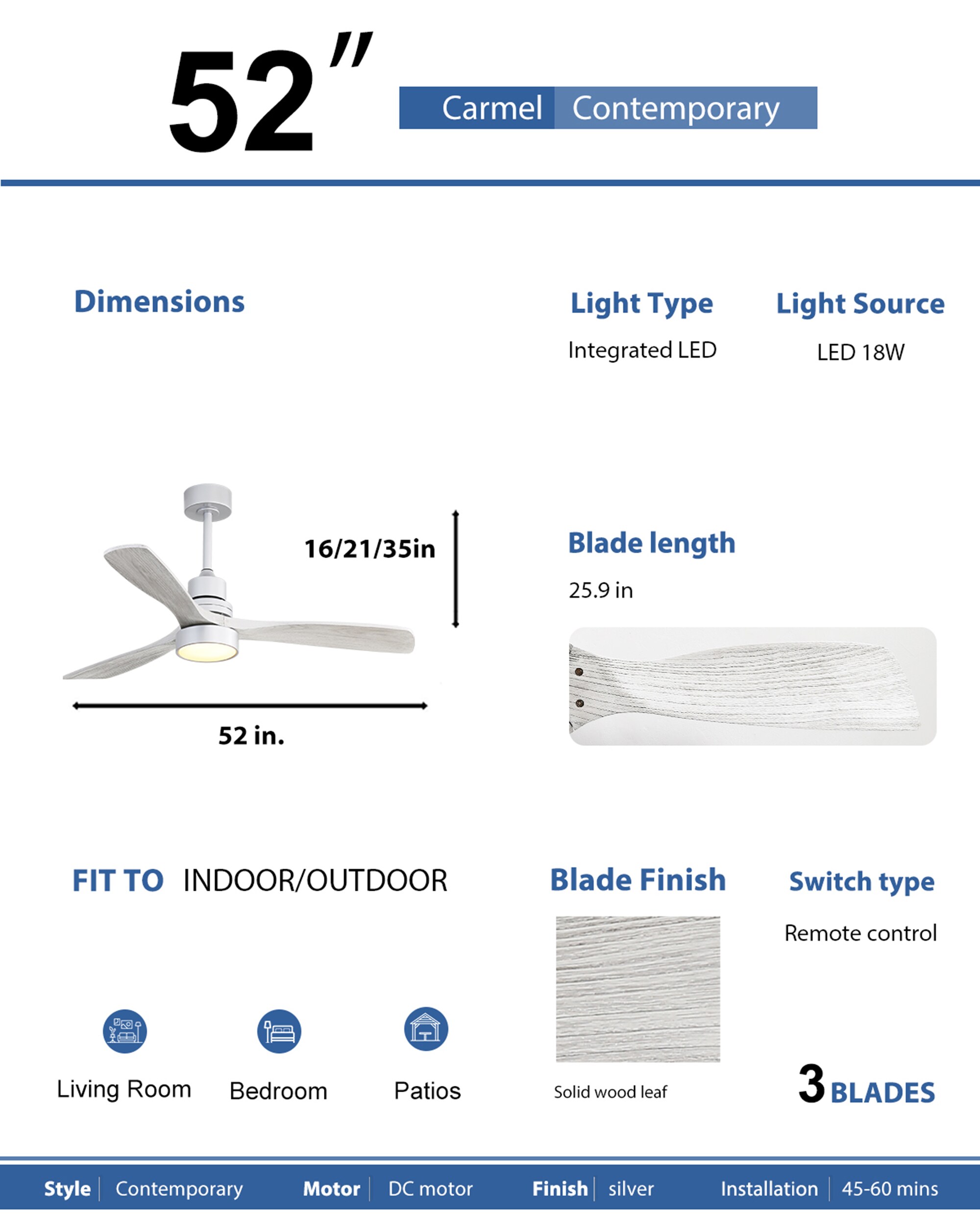Bybafun YA8200006 Ceiling-Fans - View #3