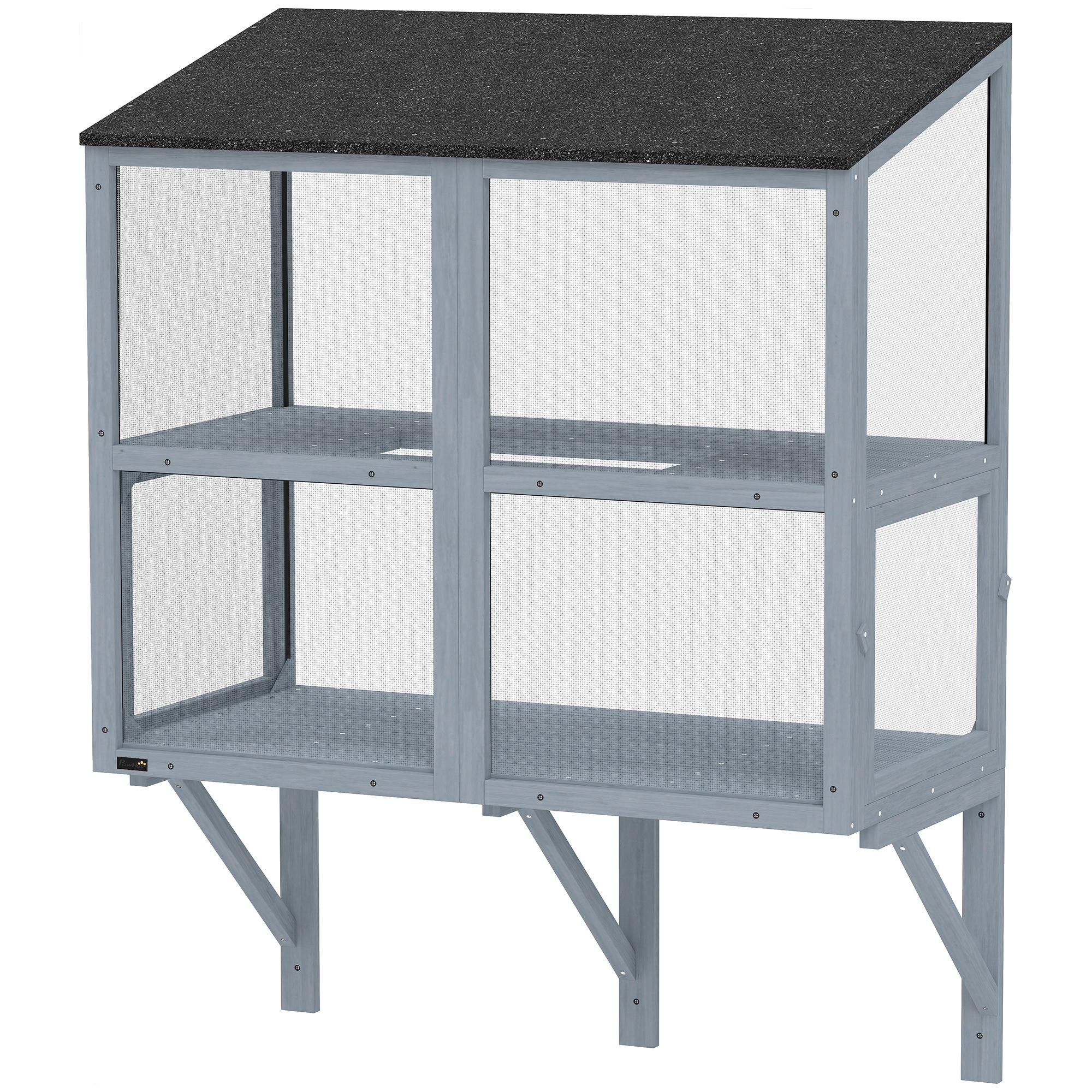 JUSHUA - Catio Outdoor Cat Enclosure Outdoor Window Box Cat House with Waterproof Roof 39 2/5Inch...