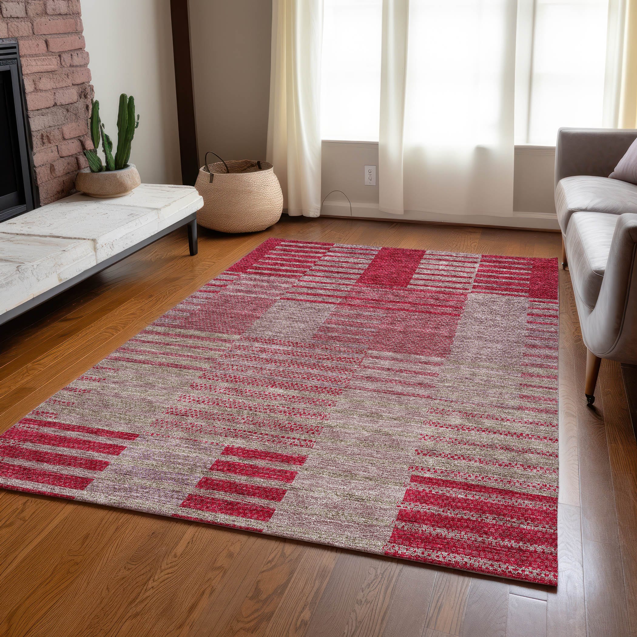 Addison Rugs ACN954GA30X46 Chantille ACN954GA 2 x 3 (ft) Loomed Garnet Rectangular Indoor/Outdoor Machine washable Pet Friendly Area rug