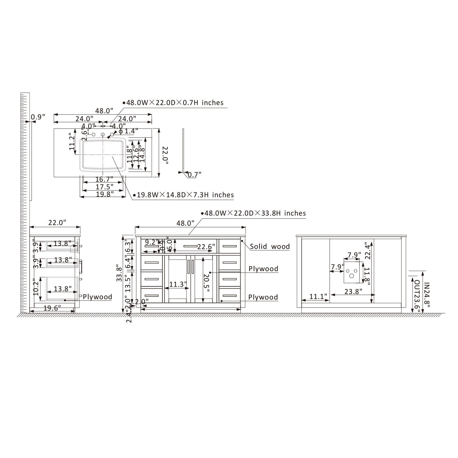Altair 531048-GR-CA-NM Bath-Vanity-Combo - View #10