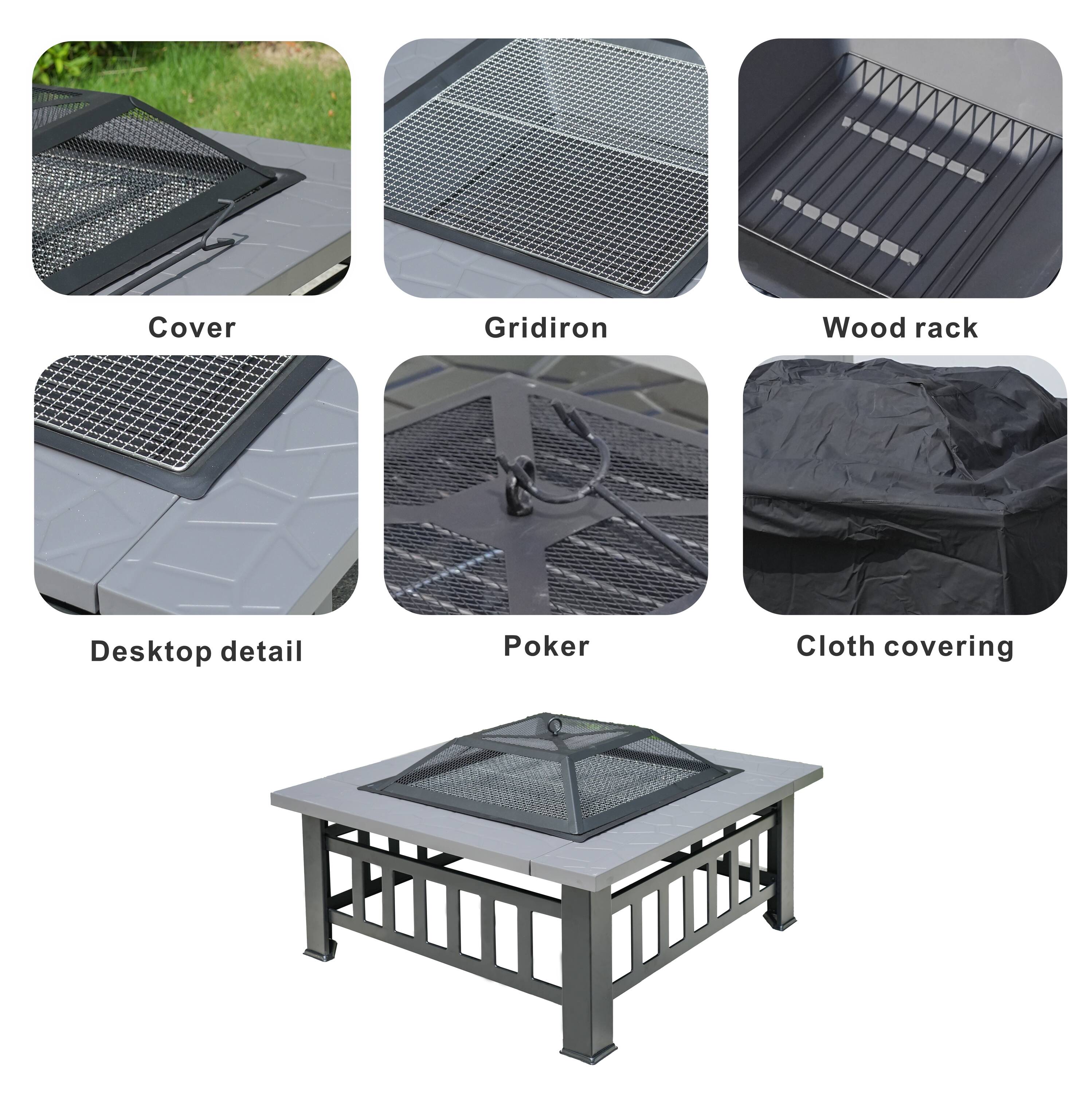 Moda Furnishings MD6100-GR Patio-Tables - View #7