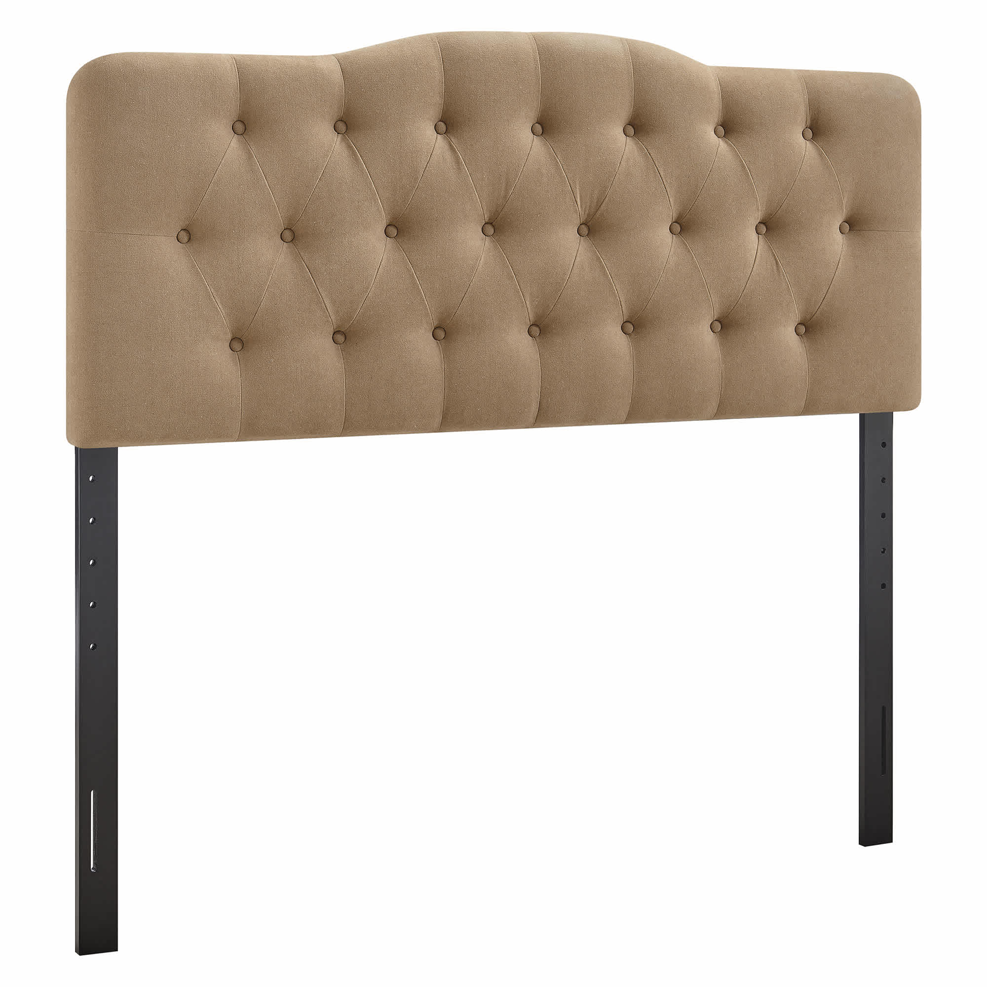  Annabel Premium Linen Blend Full Headboard in Almond