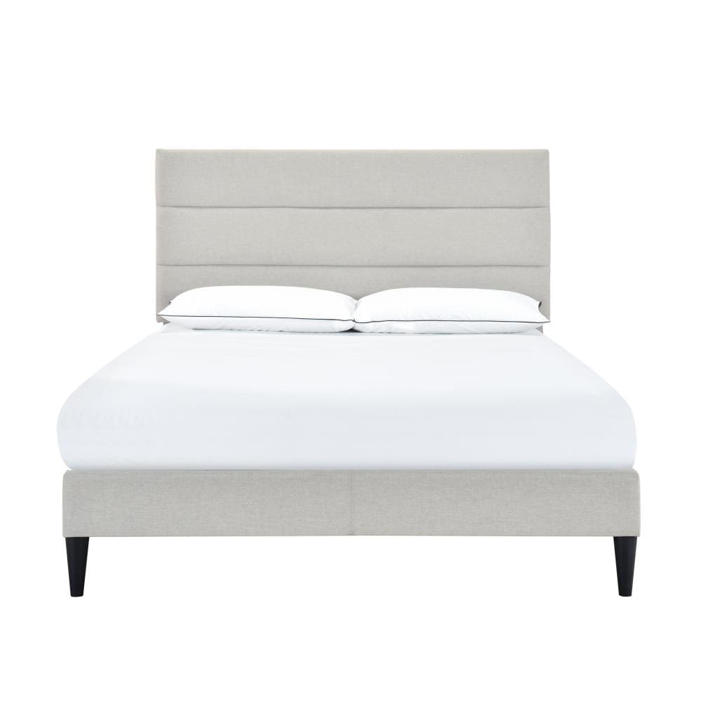 Accentrics Home DS-D393-287 Gray Full Wood Upholstered Bed