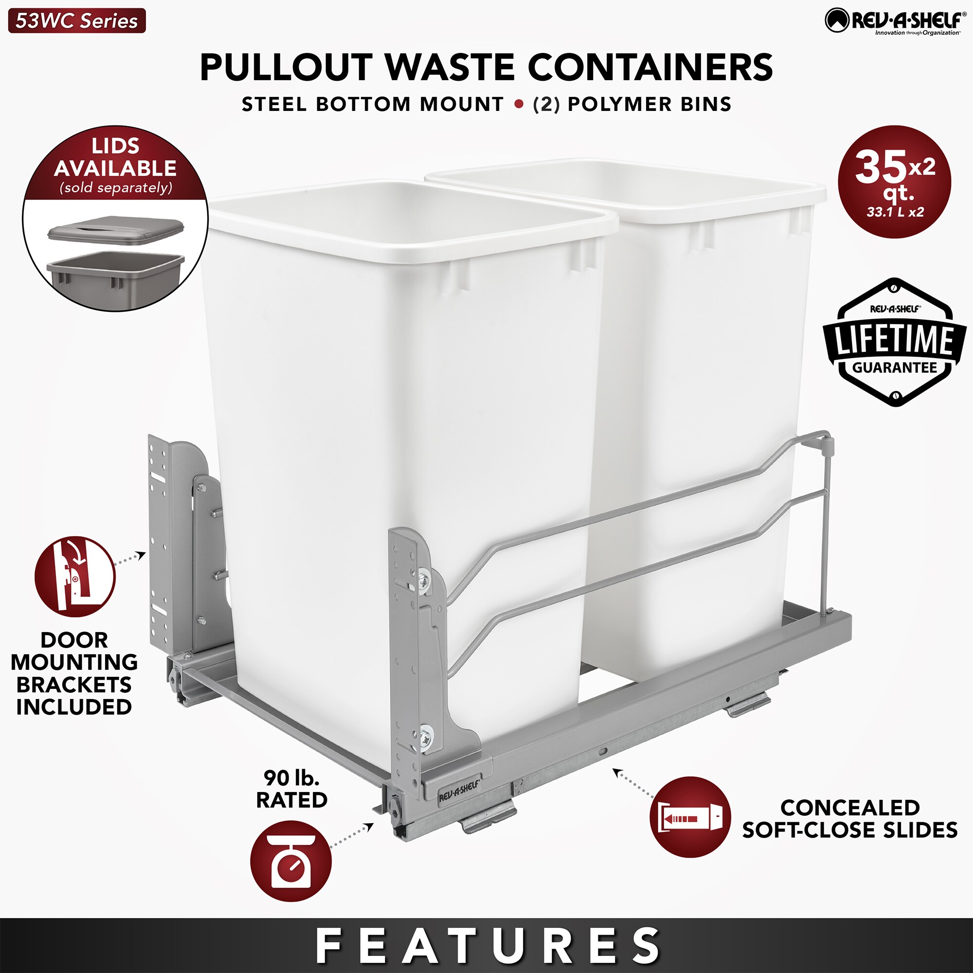Rev-A-Shelf 152846 Pullout-Trash-Cans - View #3