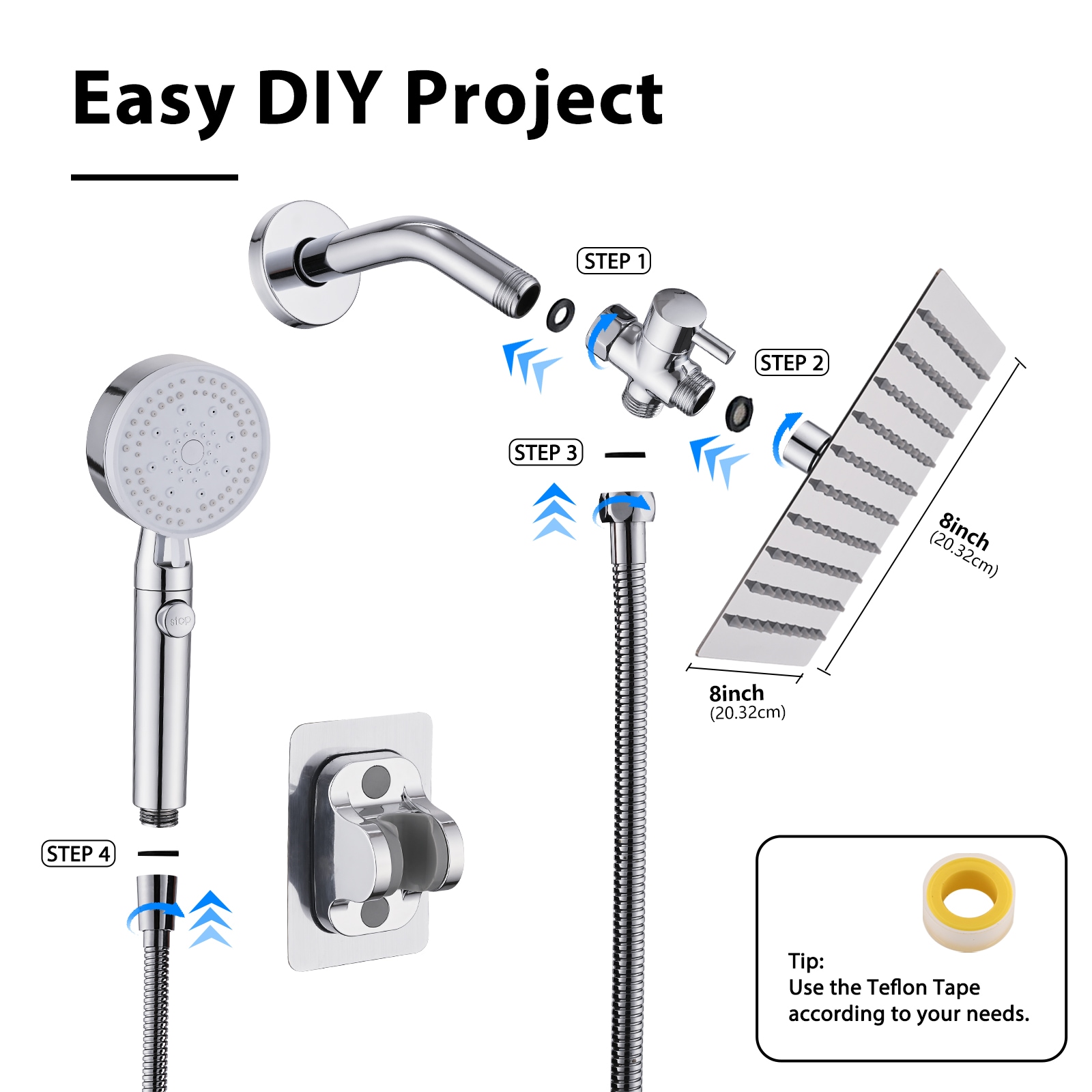 UCLIMAA UCPAUL00434CH Showerhead-Bar-Panels - View #2