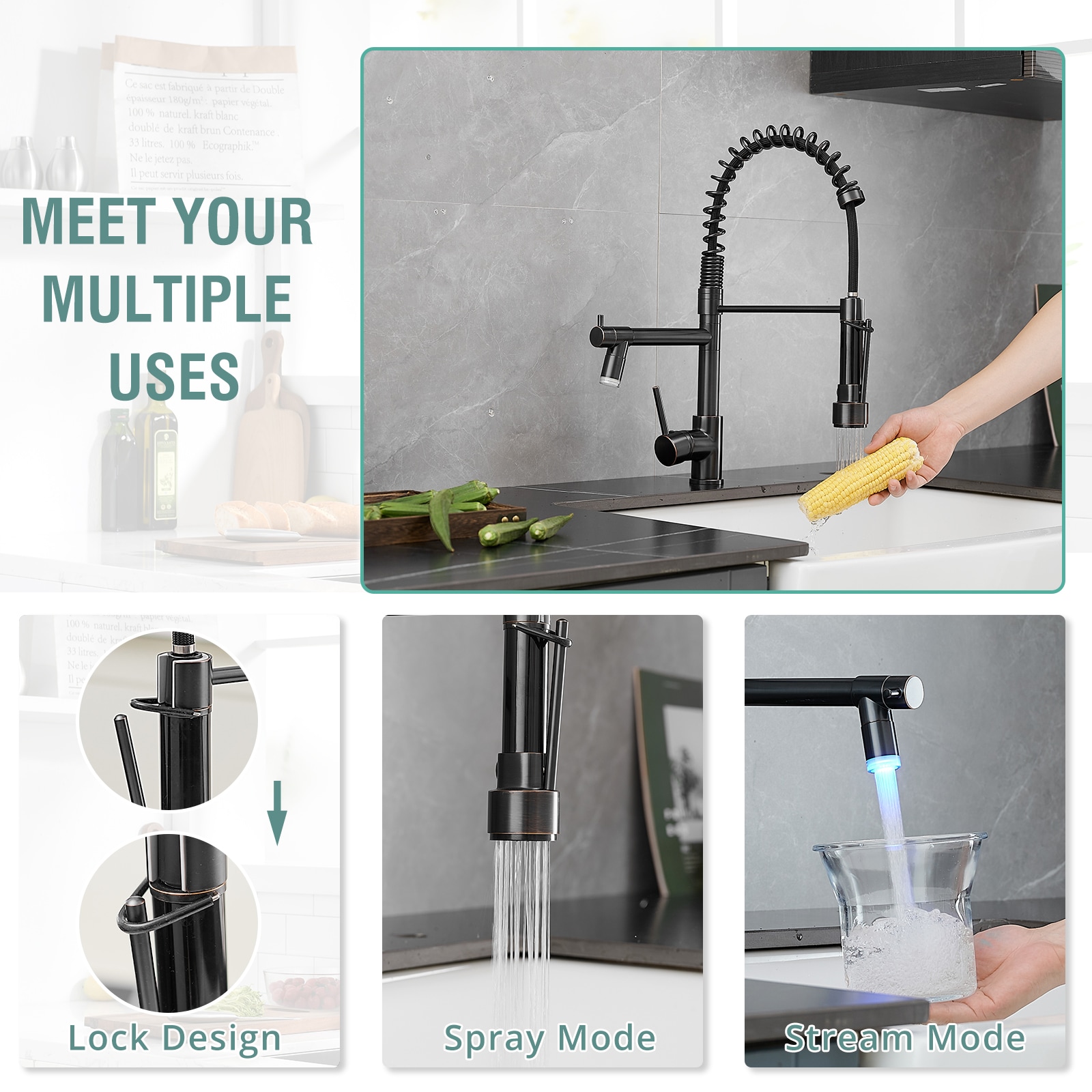 Fapully FA-B-1006ORB-LED Kitchen-Faucets - View #3