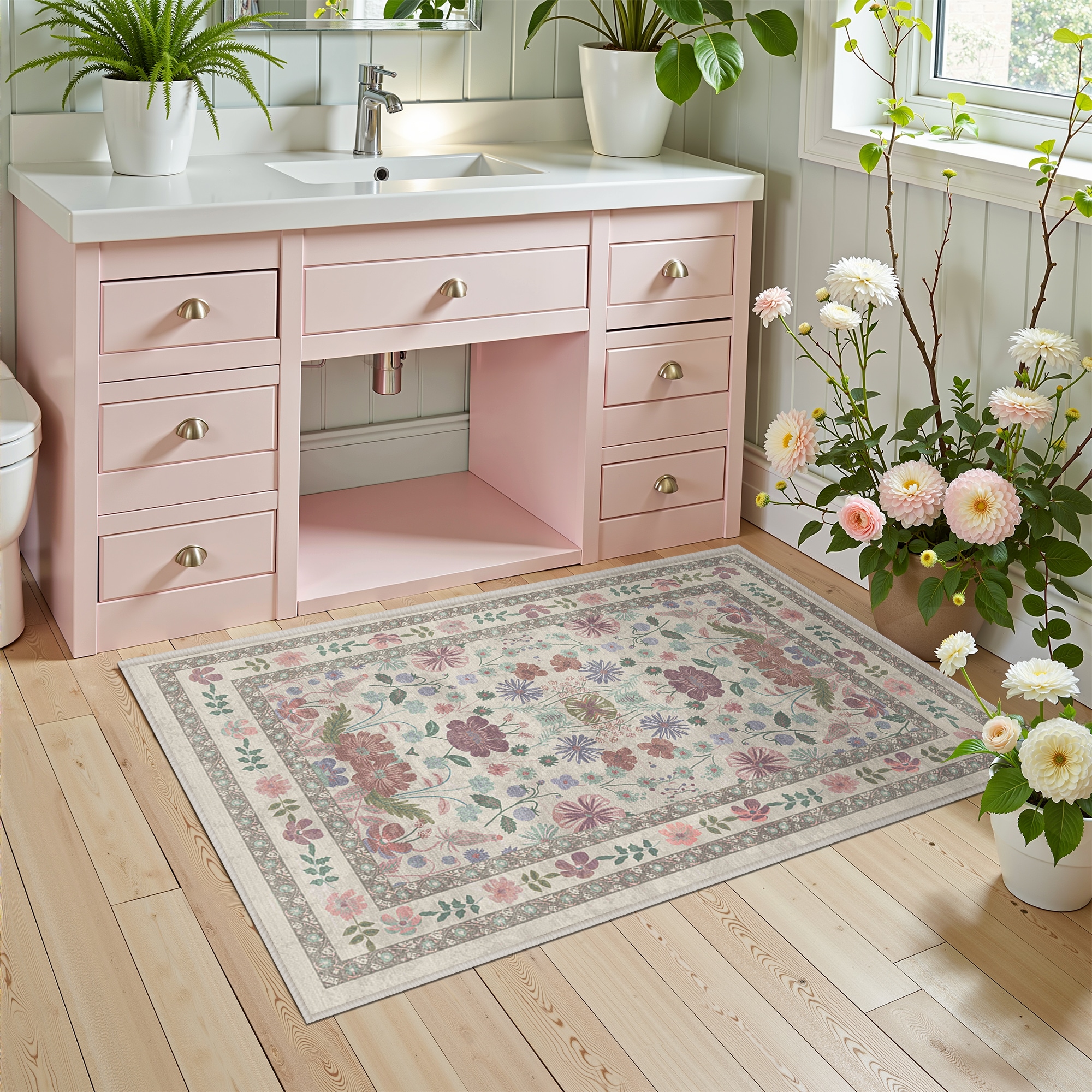 KERDOM AH-FH-2X3-BEIGEPINK rugs - View #6
