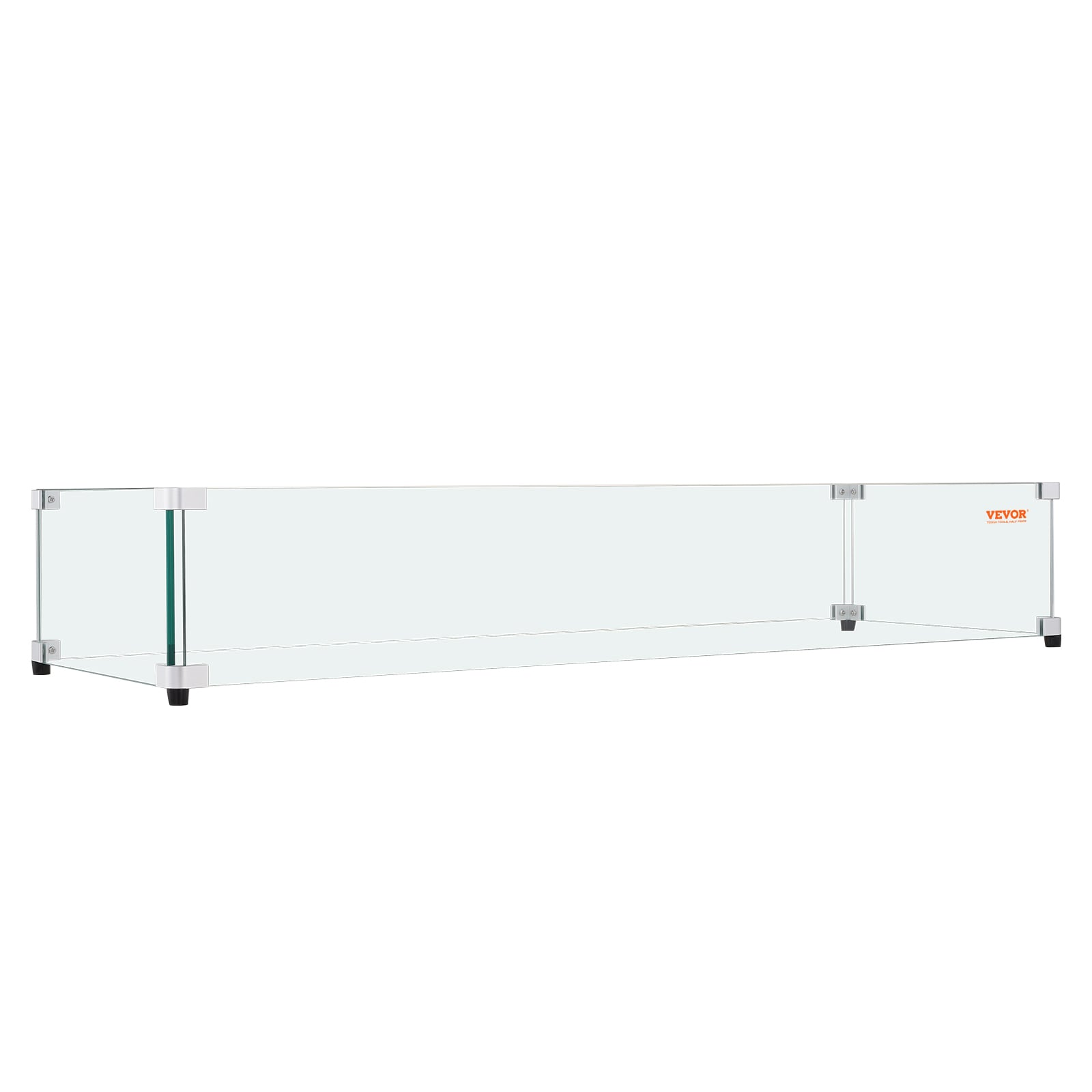 Rectangular Tempered Glass Wind Guard for Fire Pit Table