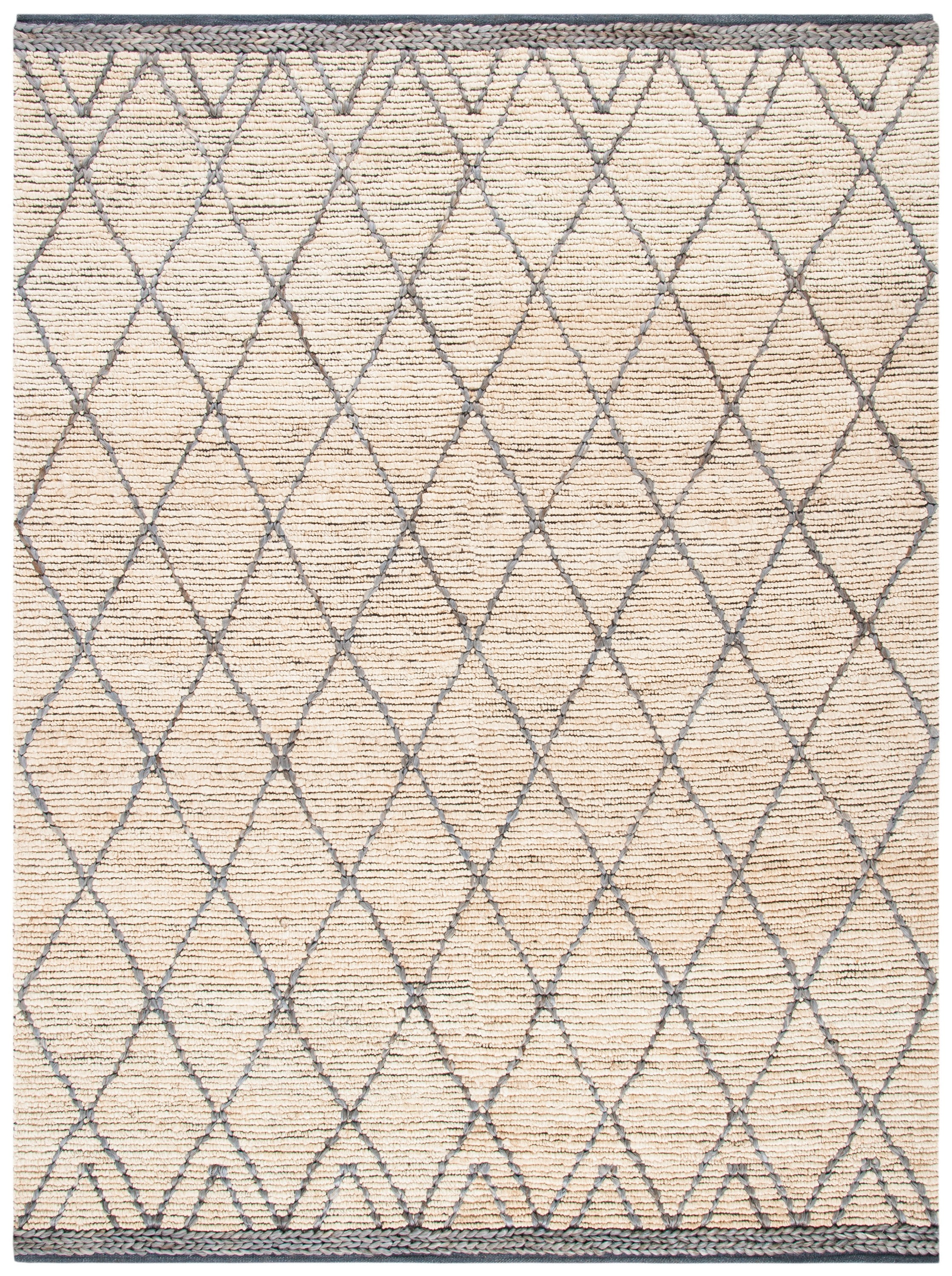 Natural Gray Hand-Knotted Cotton 8' x 10' Area Rug