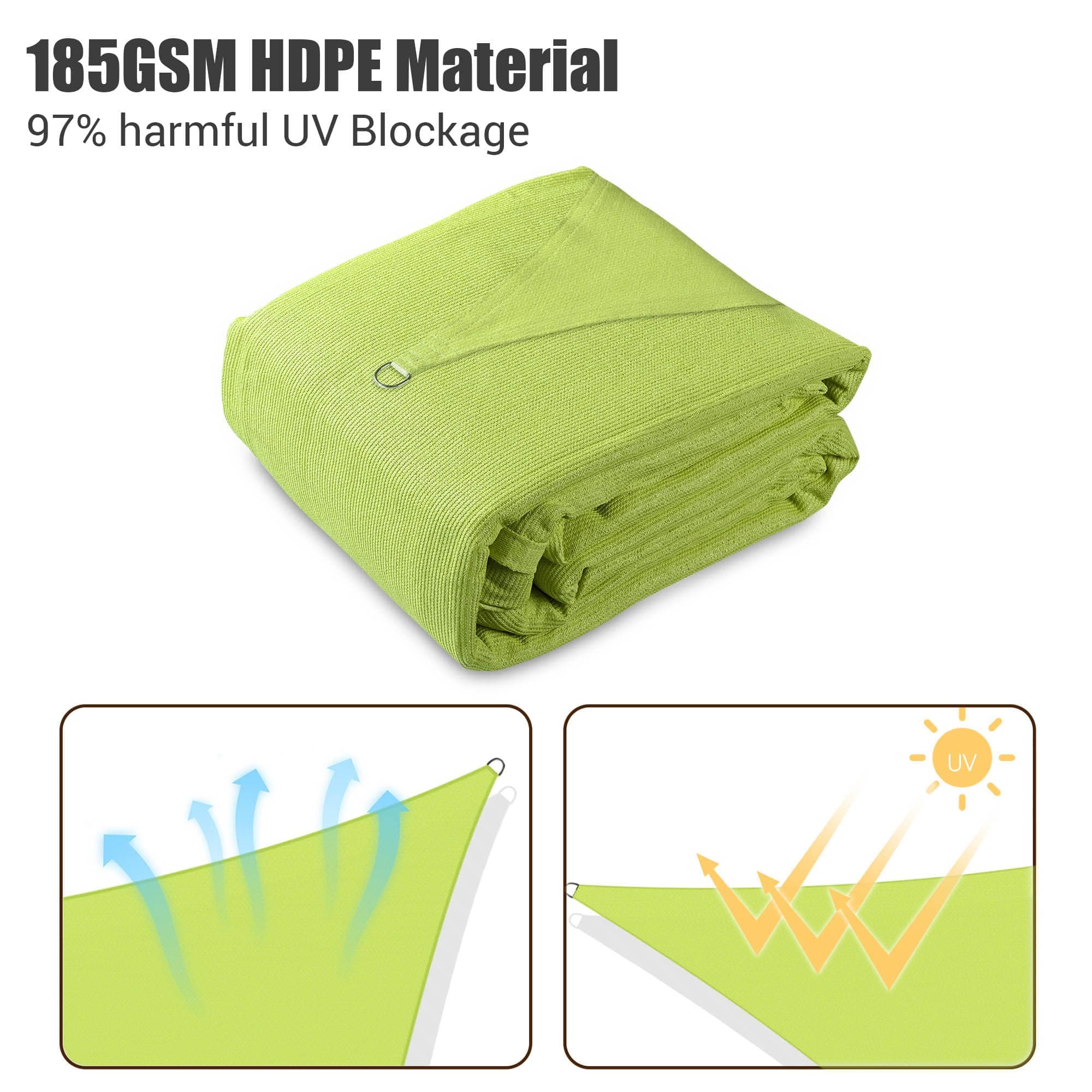 Yescom 07SSSSET011-1319-LO Shade-Sail-Fabric-Access - View #3