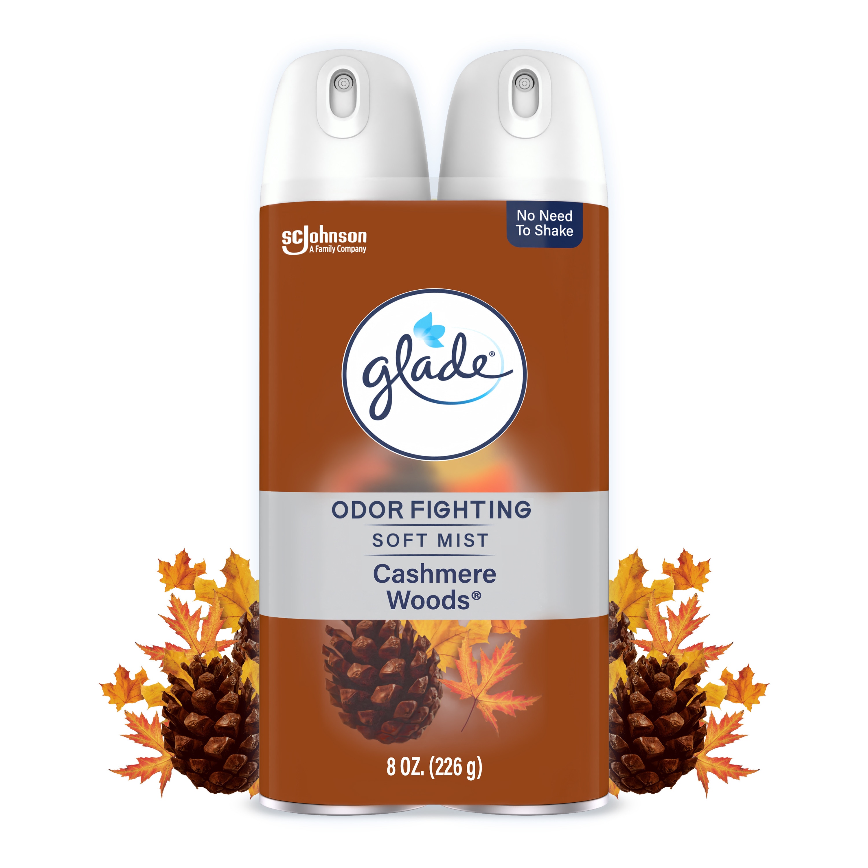 Glade 377361 8 -fl oz Cashmere Woods Air Freshener 2 -Pack