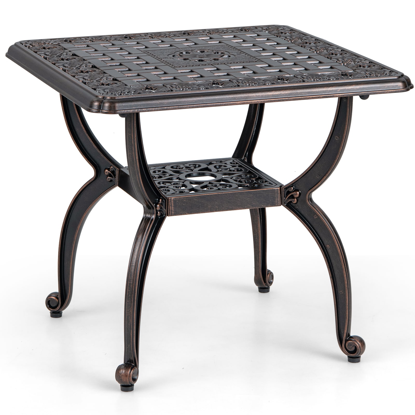 WELLFOR GIS1152105321 Square Outdoor Coffee 21-in W x 21-in L
