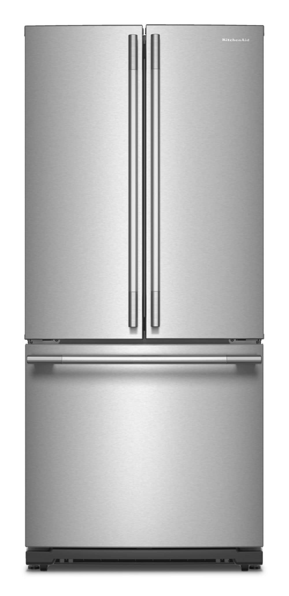 KitchenAid KRFF330SPS Standard-Depth 19.68-cu ft 3 -Door 30-in Wide French Door Refrigerator with Ice Maker with Water Dispenser ( PrintShield Stainless )