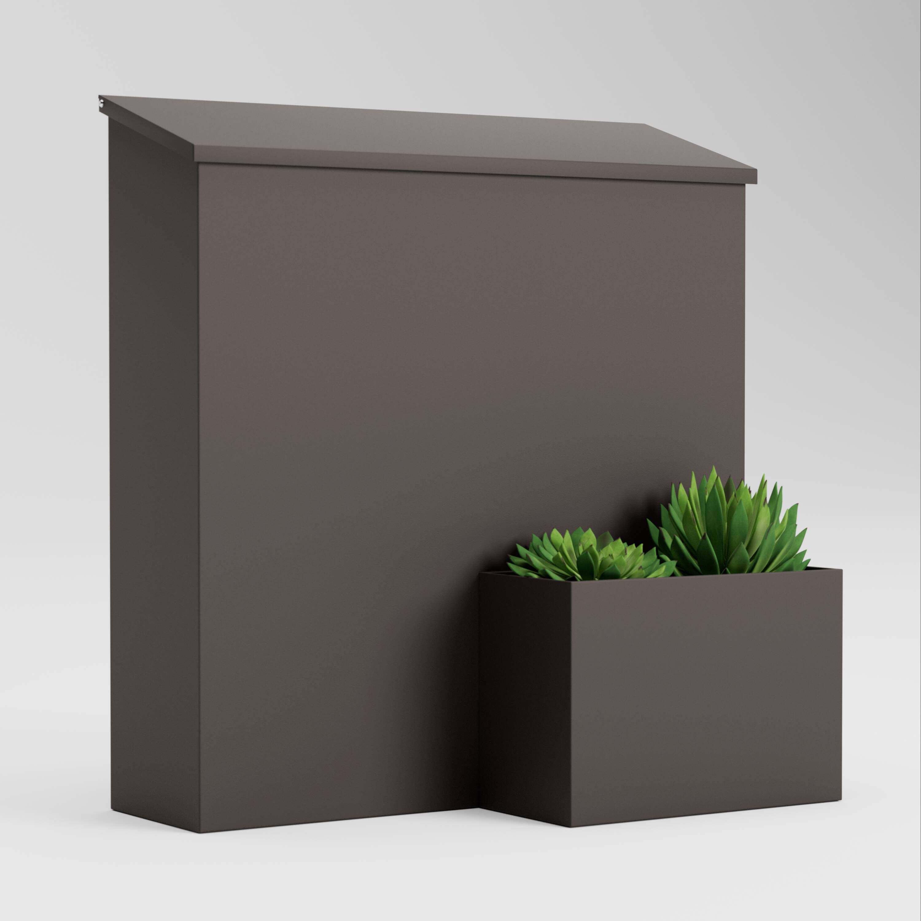 Post & Porch GREETINGS-BROWN-1 mailboxes - View #4