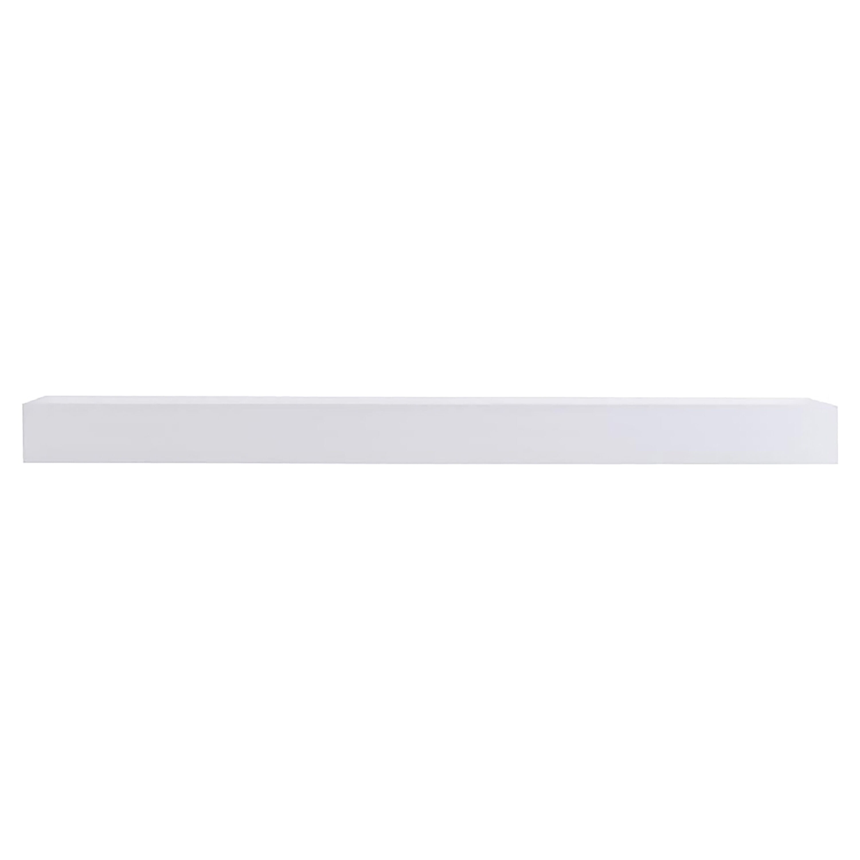 Mantels Direct BEDFORD-48-POPS-WP 48-in W x 3.5-in H x 8-in D White Pine Hollow Modern Fireplace Mantel