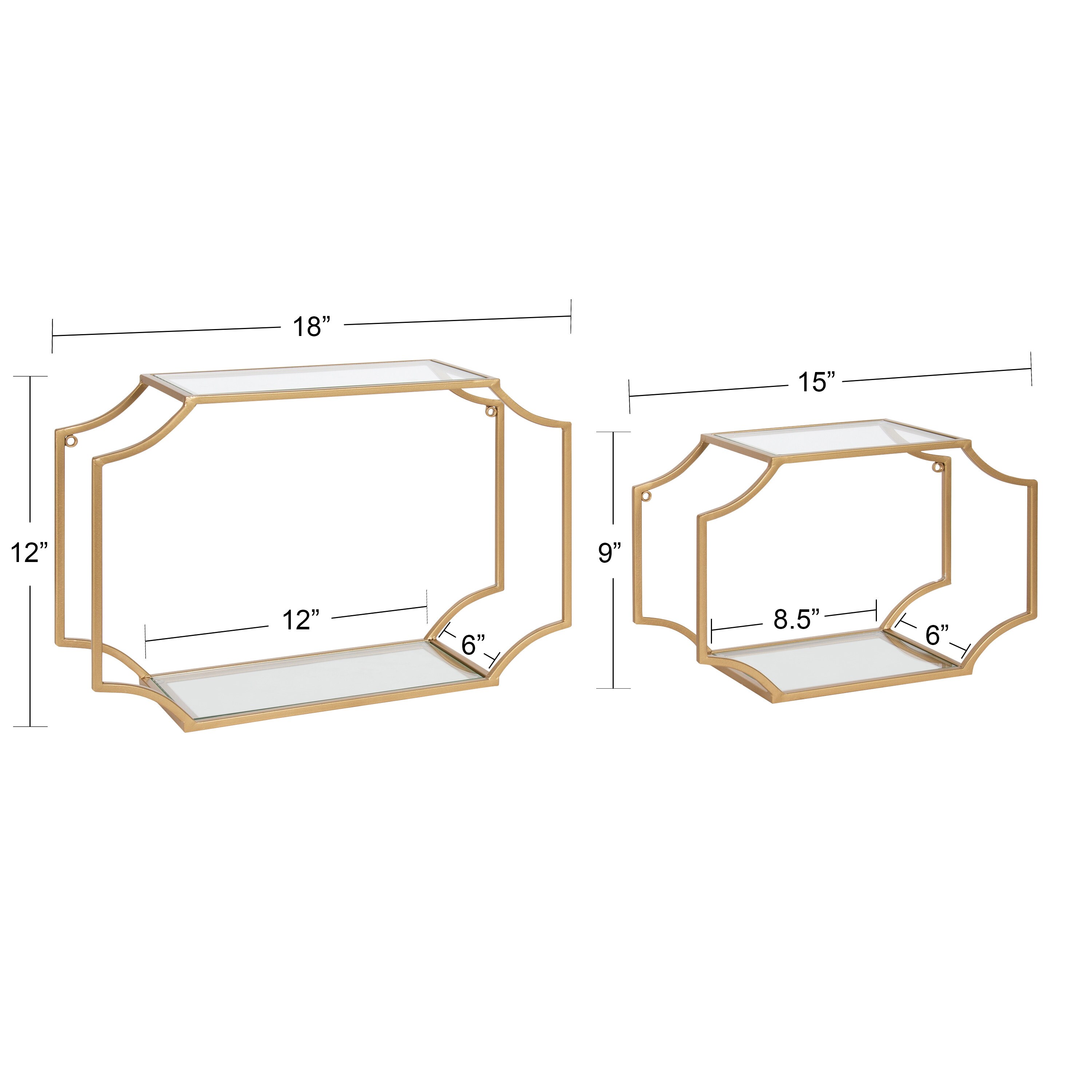 Kate and Laurel 220466 Wall-Mounted-Shelving - View #2