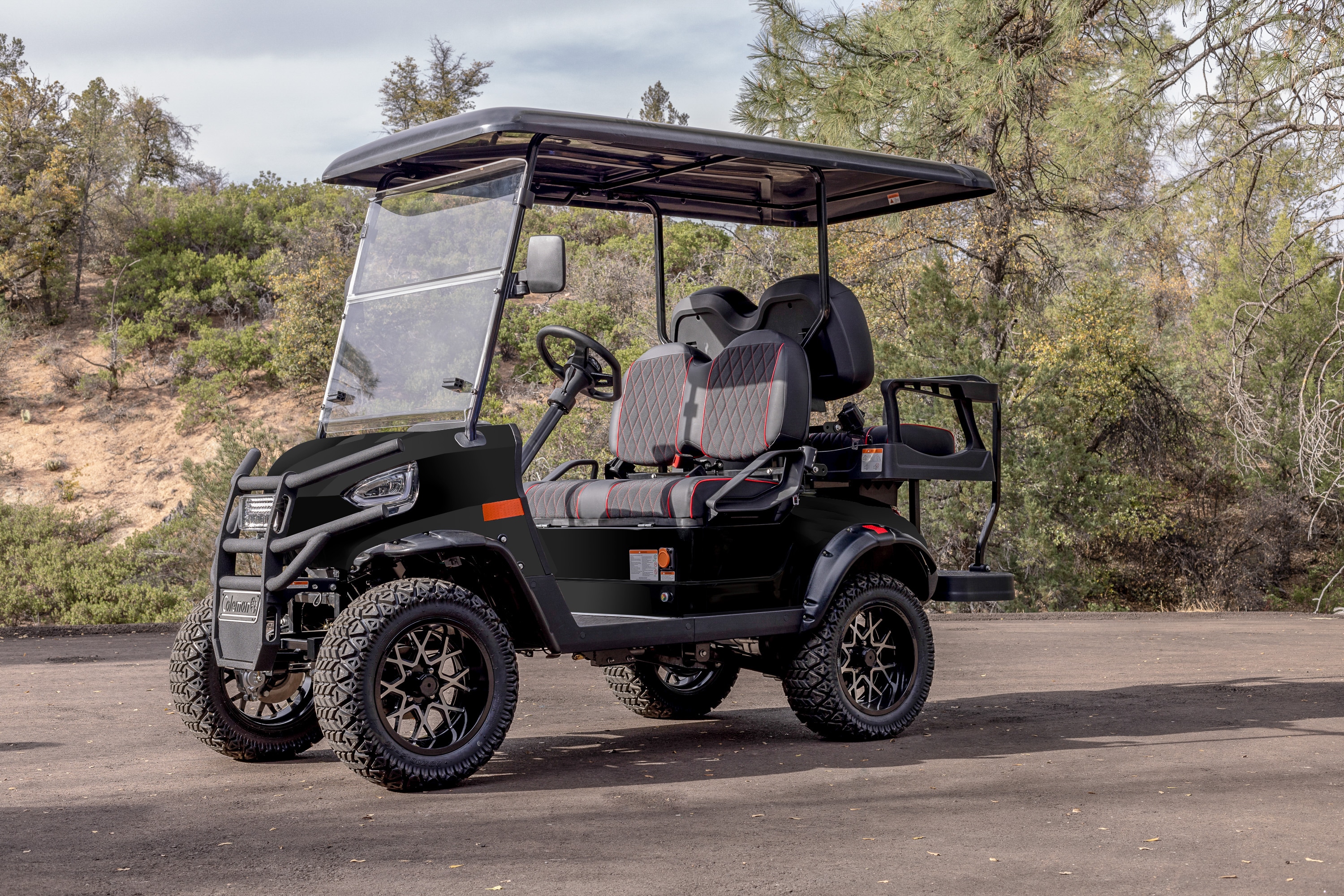Coleman Powersports Black Electric Golf Cart Max Speed 20 MPH Off